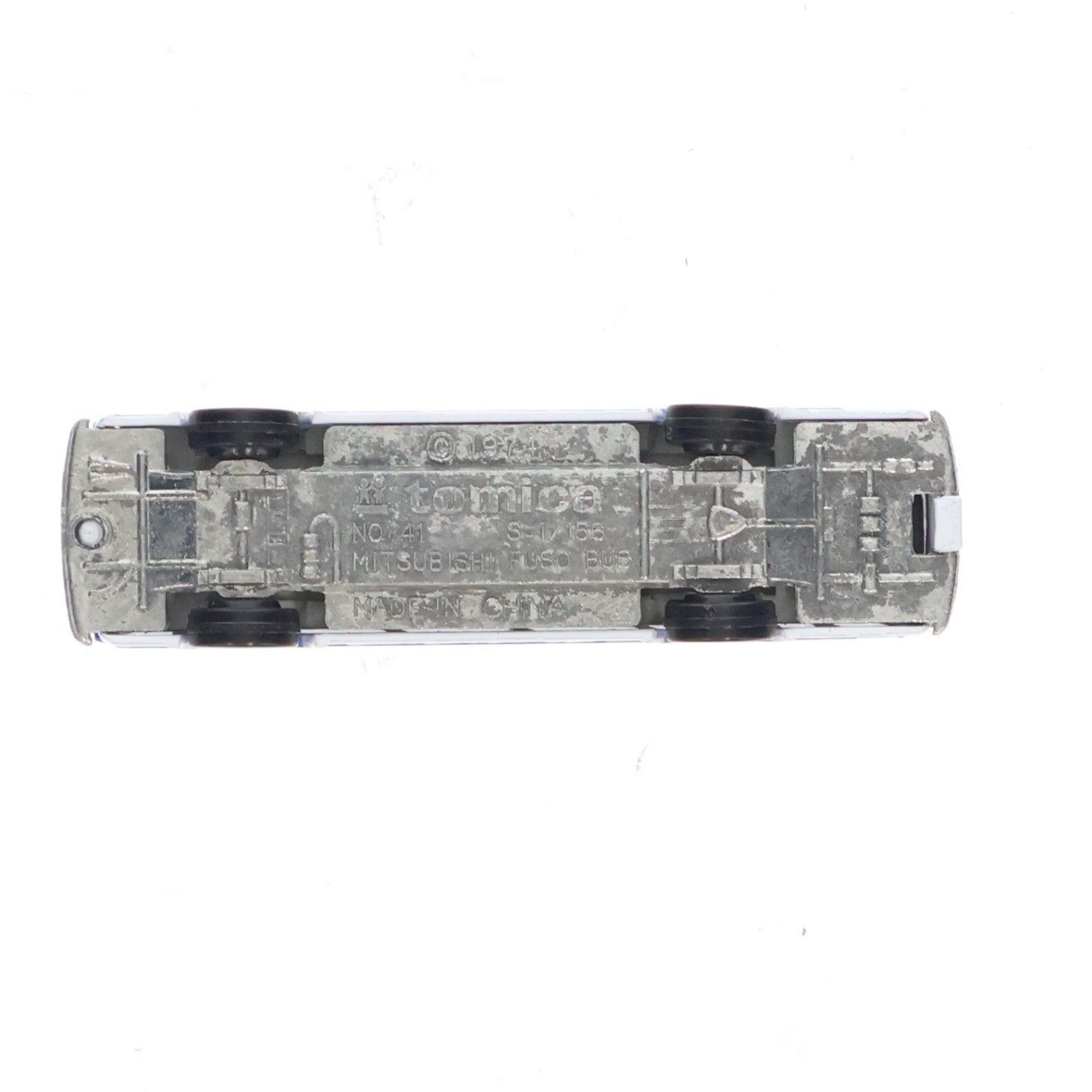 【中古即納】[MDL] トミカ No.41 1/156 三菱ふそう 東名高速バス(ホワイト×ブルー/黒箱/中国製/10DWホイール) 完成品 ミニカー トミー(19991231)