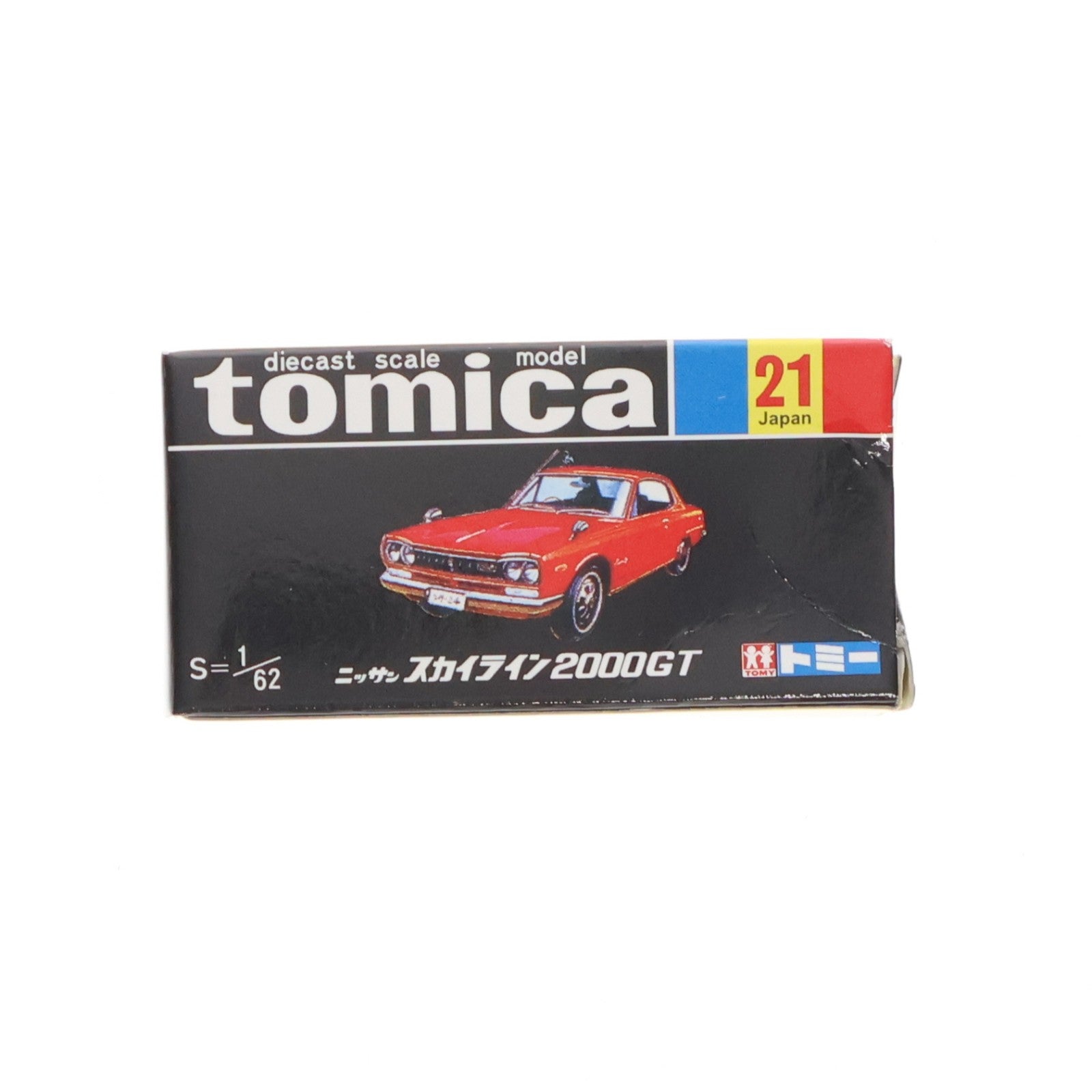 【中古即納】[MDL] トミカ No.21 1/62 ニッサン スカイライン 2000GT(レッド/黒箱) 30周年復刻版 完成品 ミニカー トミー(20001231)