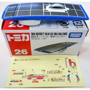 【中古即納】[MDL] トミカ No.26 1/67 東海大学ソーラーカー 東海チャレンジャー(ブルー×ブラック/赤箱) 完成品 ミニカー タカラトミー(20130420)
