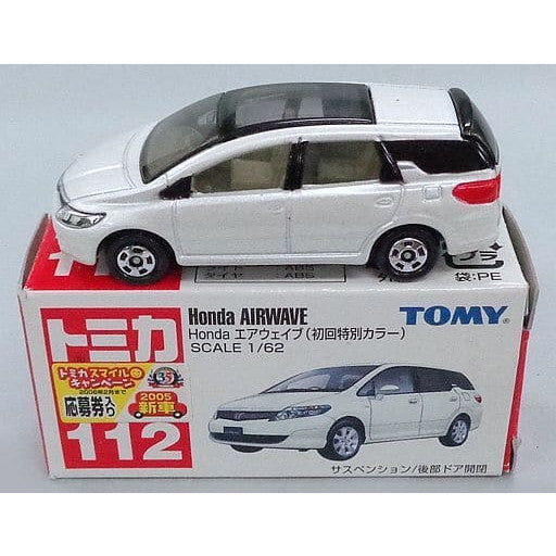 【中古即納】[MDL] トミカ No.112 1/62 Honda エアウェイブ 初回特別カラー(ホワイト) 完成品 ミニカー トミー(20051231)