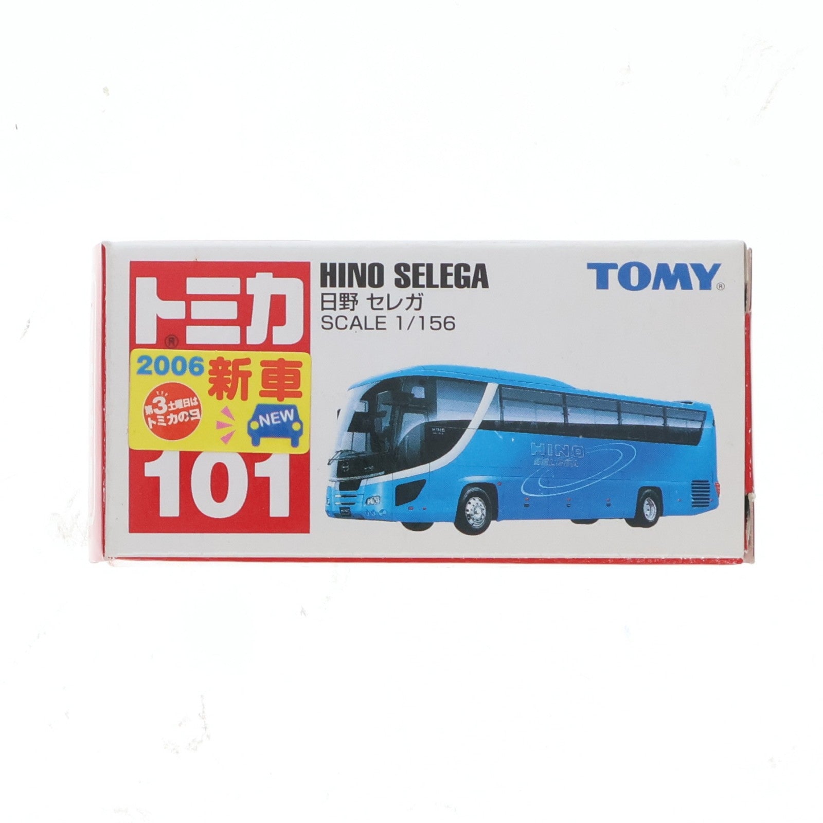 【中古即納】[MDL] トミカ No.101 1/156 日野 セレガ(ブルー/中国製/赤箱) 完成品 ミニカー トミー(19991231)
