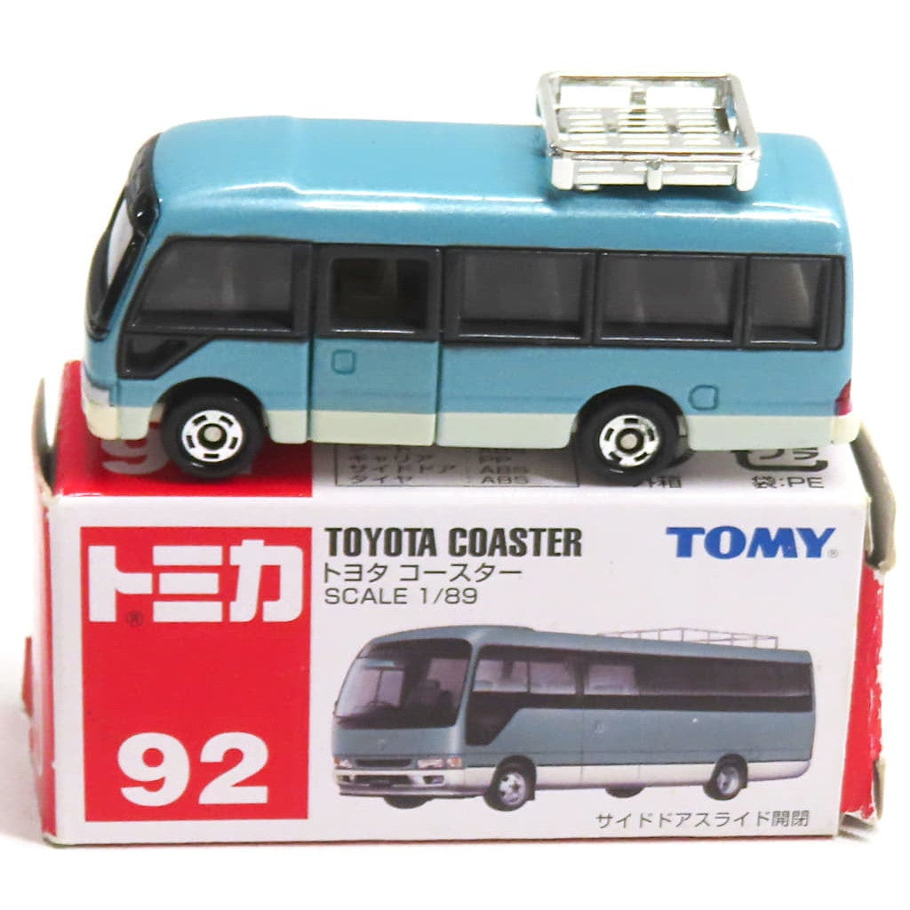 【中古即納】[MDL] トミカ No.92 1/89 トヨタ コースター(ブルーグリーン/赤箱/中国製/TOMY青字) 完成品 ミニカー トミー(20050430)