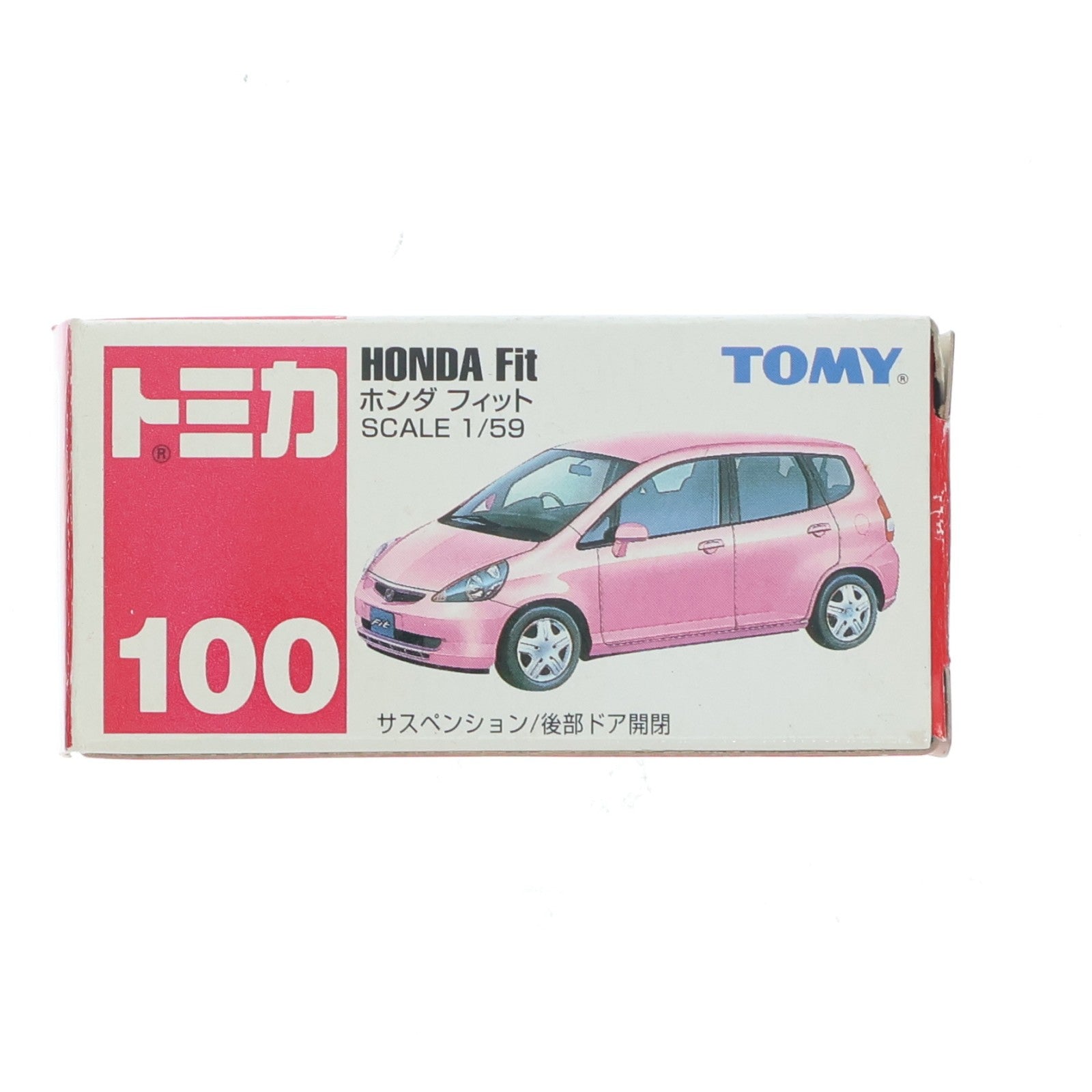 【中古即納】[MDL] トミカ No.100 1/59 ホンダ フィット(ピンク/赤箱) 完成品 ミニカー トミー(20020630)