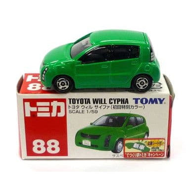 【中古即納】[MDL] トミカ No.88 1/59 トヨタ ウィル サイファ 初回特別カラー(グリーン/赤箱) 完成品 ミニカー トミー(19991231)