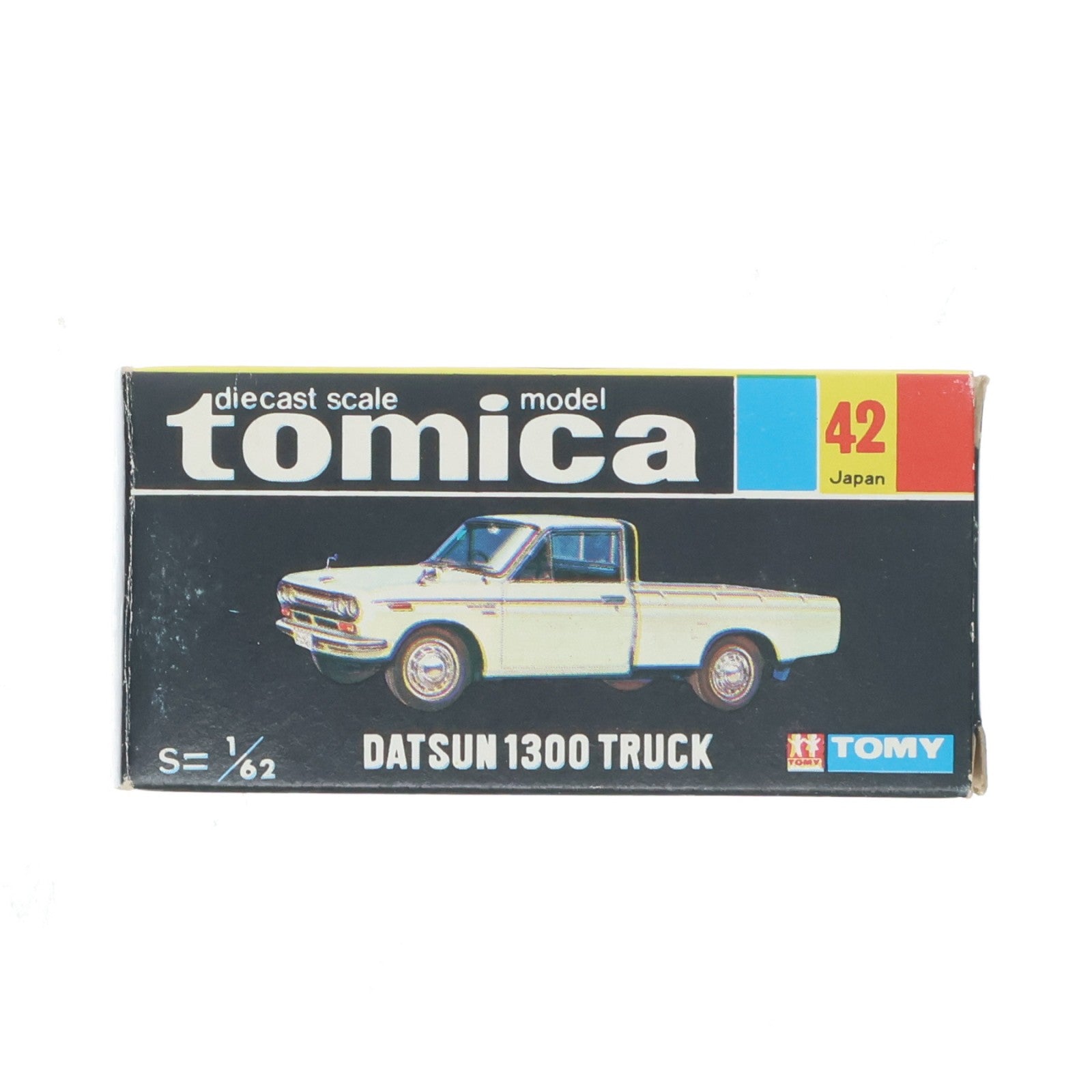 【中古即納】[MDL] トミカ No.42 1/62 ダットサン 1300トラック(ホワイト/黒箱) 完成品 ミニカー トミー(19991231)