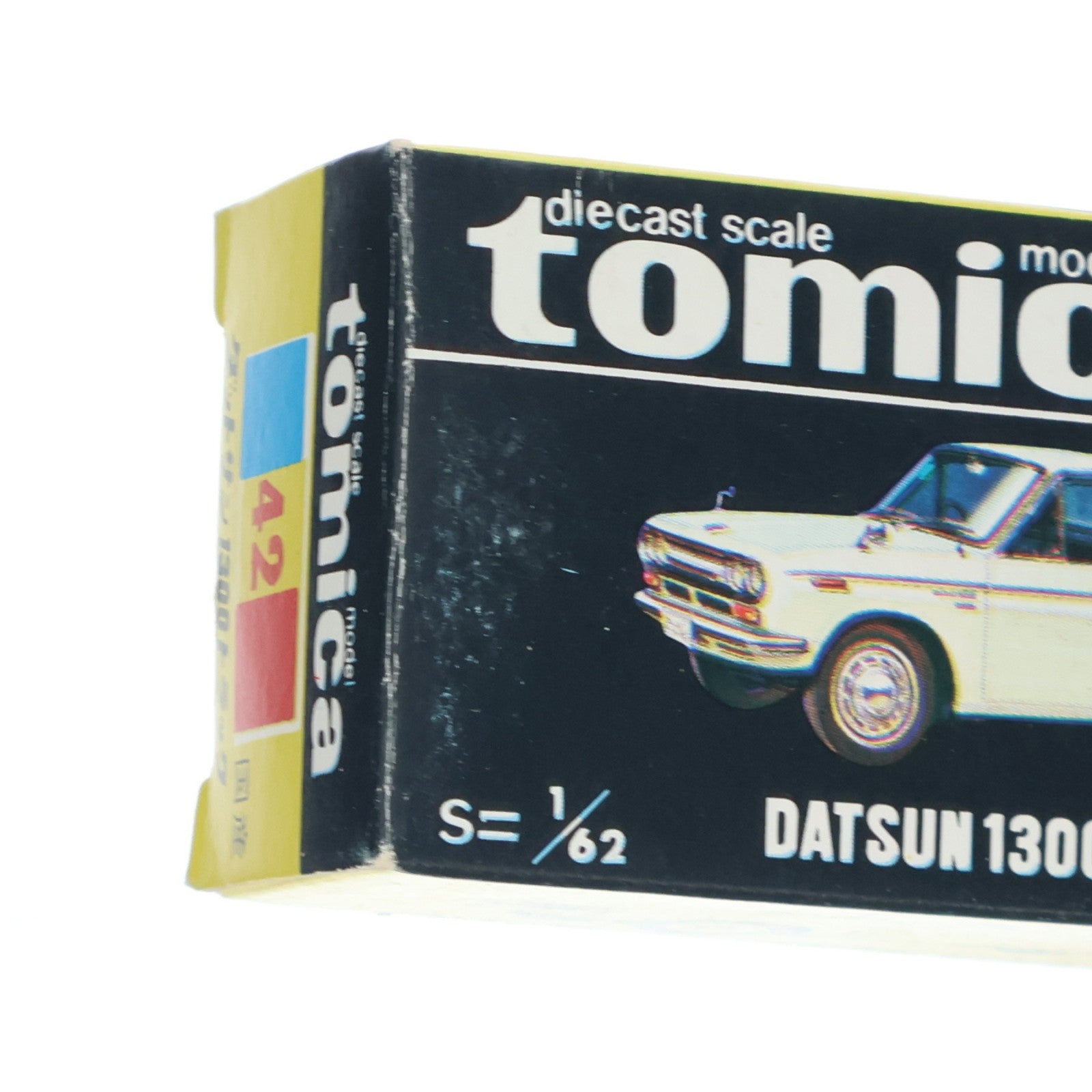【中古即納】[MDL] トミカ No.42 1/62 ダットサン 1300トラック(ホワイト/黒箱) 完成品 ミニカー トミー(19991231)