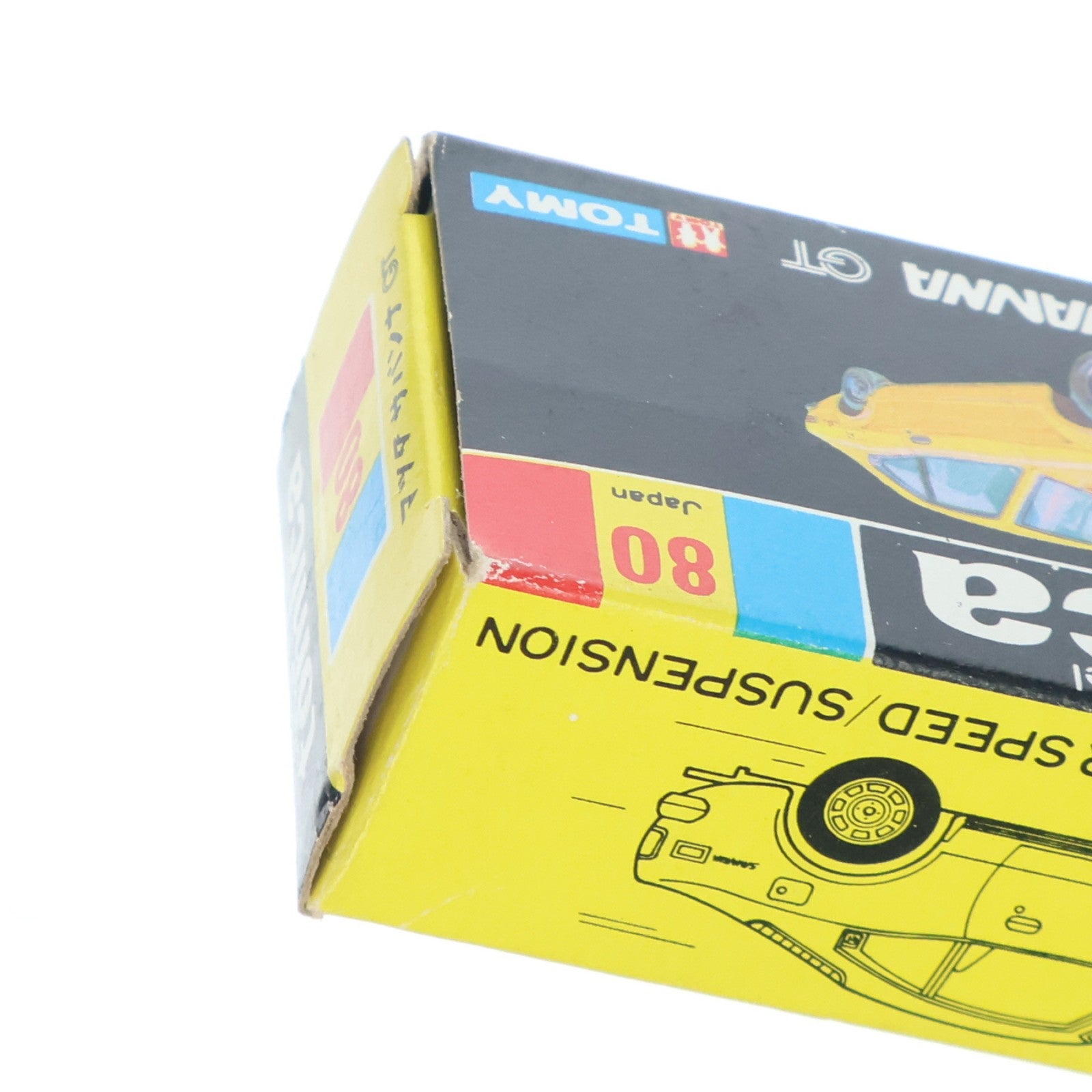【中古即納】[MDL] トミカ No.80 1/59 マツダ サバンナ GT(イエロー/黒箱/日本製/1Hホイール) 完成品 ミニカー トミー(19991231)