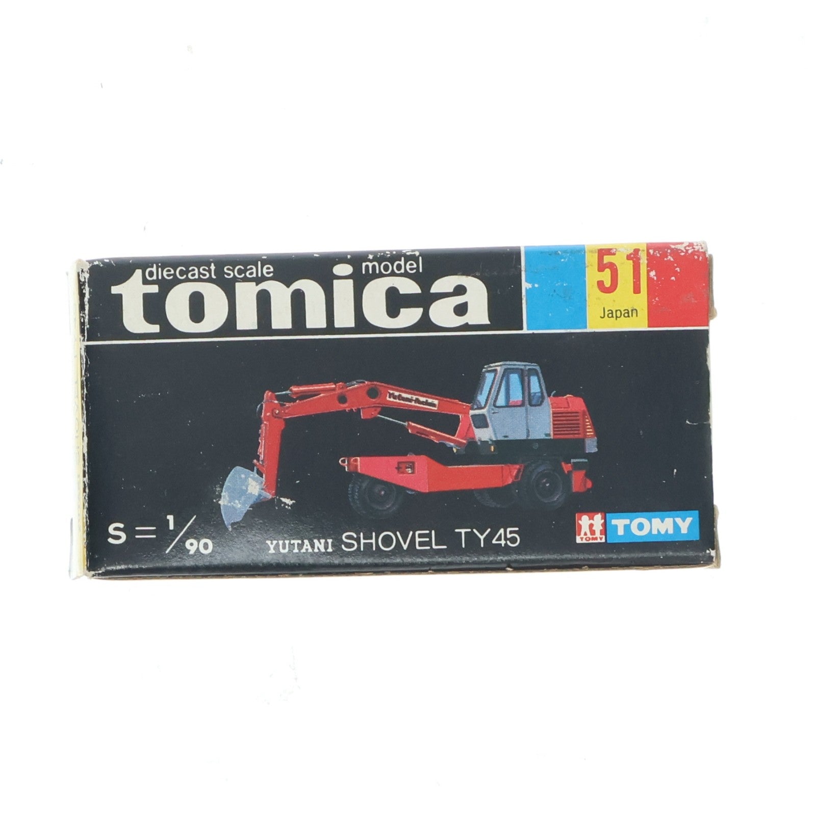 【中古即納】[MDL] トミカ No.51 1/90 油谷ショベル TY45(レッド×グレー/2Bホイール/黒箱/日本製) 完成品 ミニカー トミー(19991231)