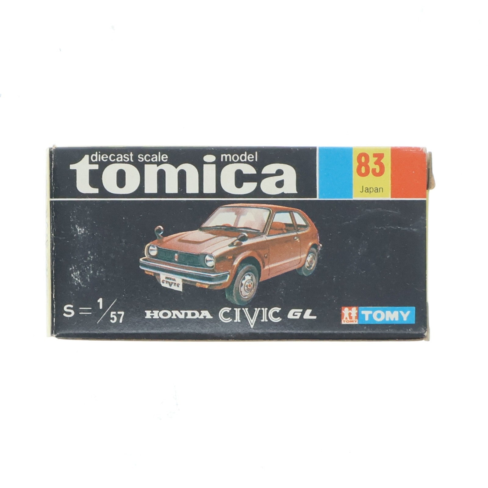 【中古即納】[MDL] トミカ No.83 1/57 ホンダ シビック GL(ブラウン/黒箱/日本製) 完成品 ミニカー トミー(19991231)