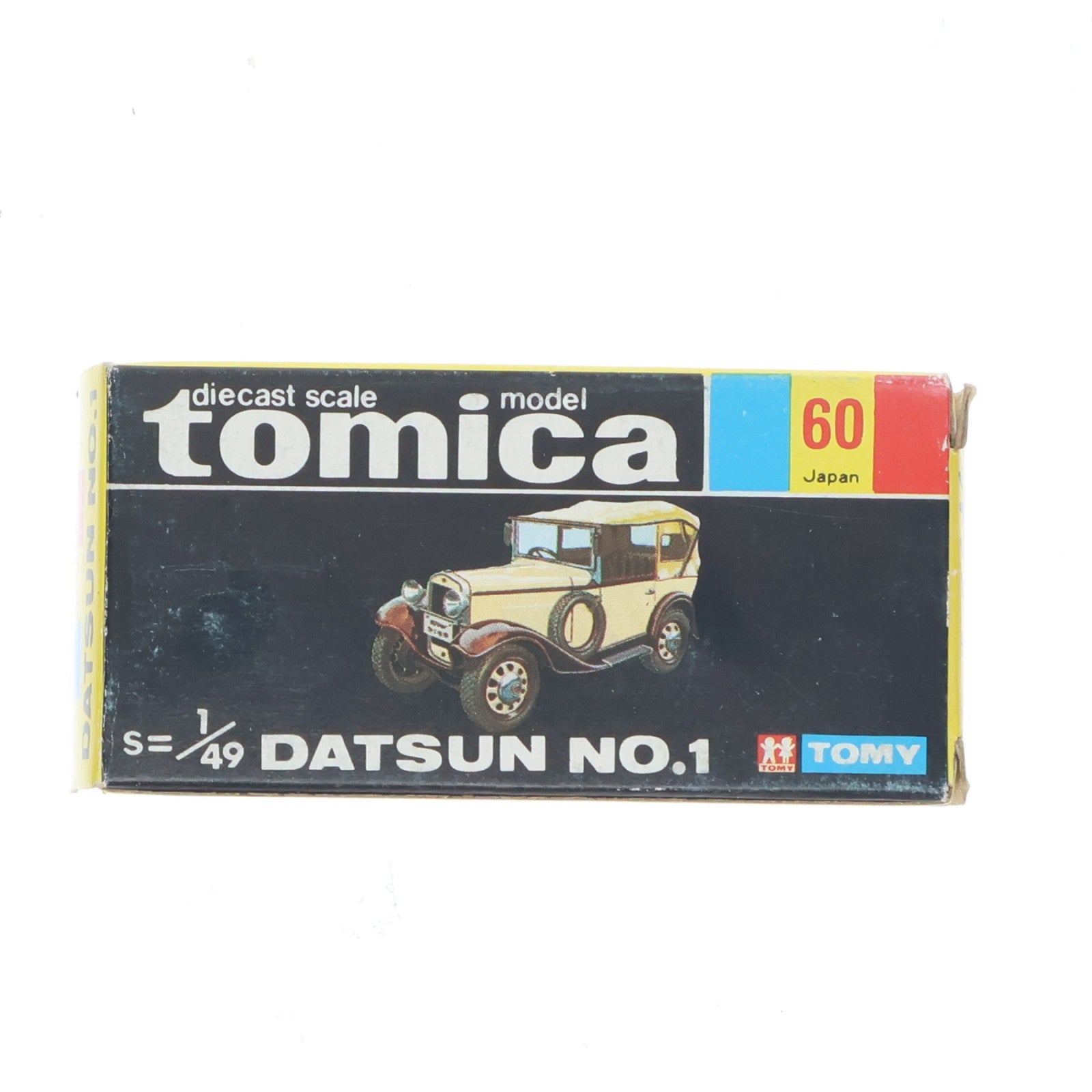 【中古即納】[MDL] トミカ No.60 1/49 ダットサン 第一号車(ブラック×グレー×ワインレッド/黒箱/日本製) 完成品 ミニカー トミー(19991231)