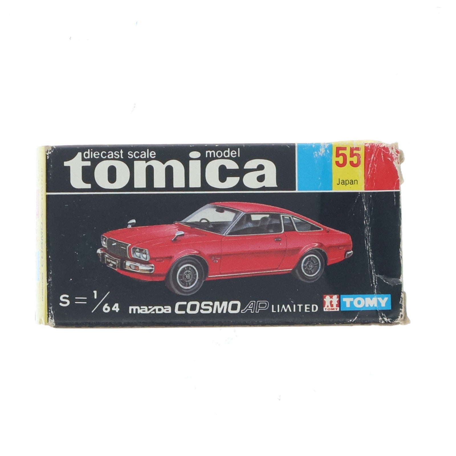 【中古即納】[MDL] トミカ No.55 1/64 マツダ コスモ AP リミテッド(レッド/内装白/黒箱/日本製) 完成品 ミニカー トミー(19991231)