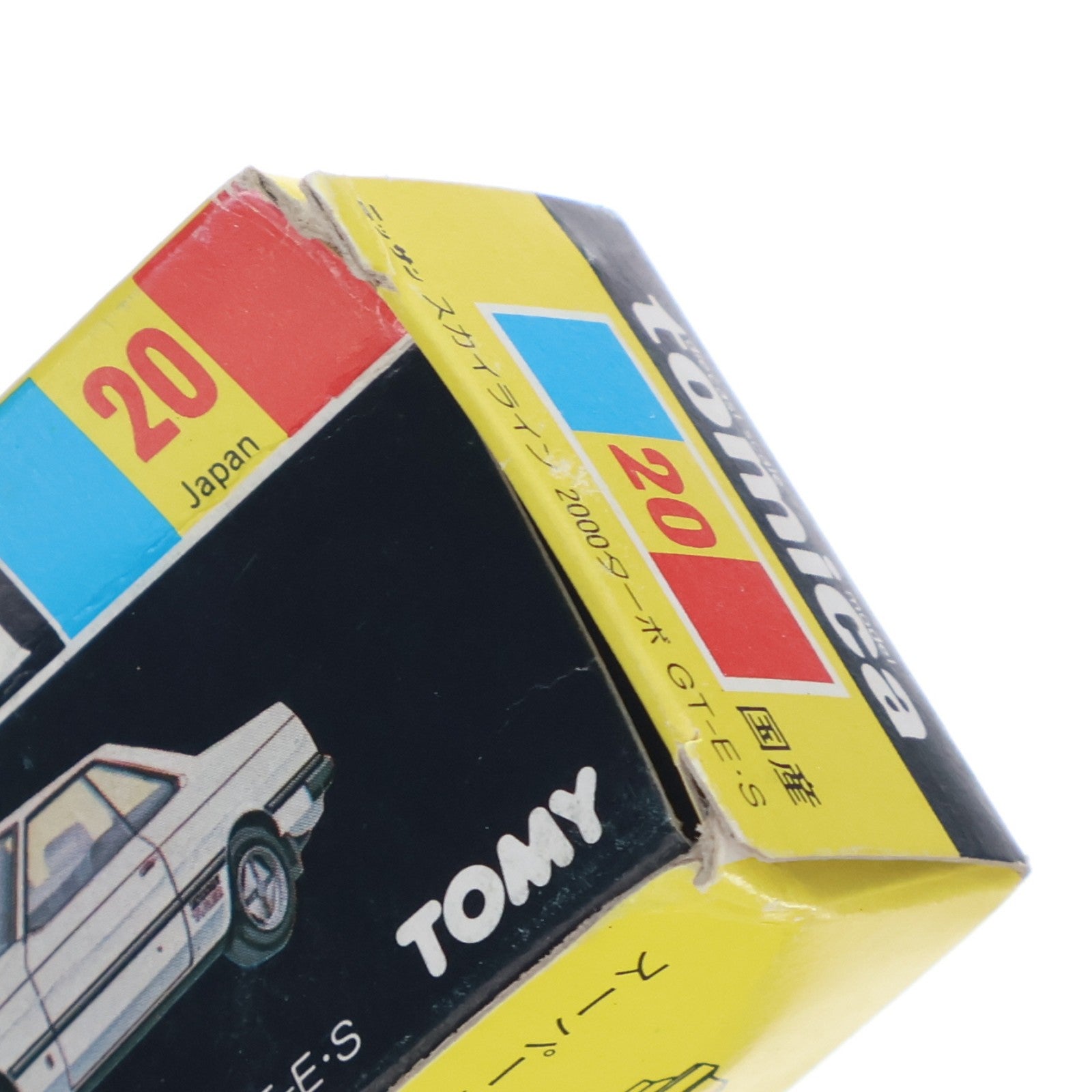 【中古即納】[MDL] トミカ No.20 1/65 ニッサン スカイライン 2000ターボGT-E・S(アイボリー×レッド/黒箱/日本製) 完成品 ミニカー トミー(19991231)