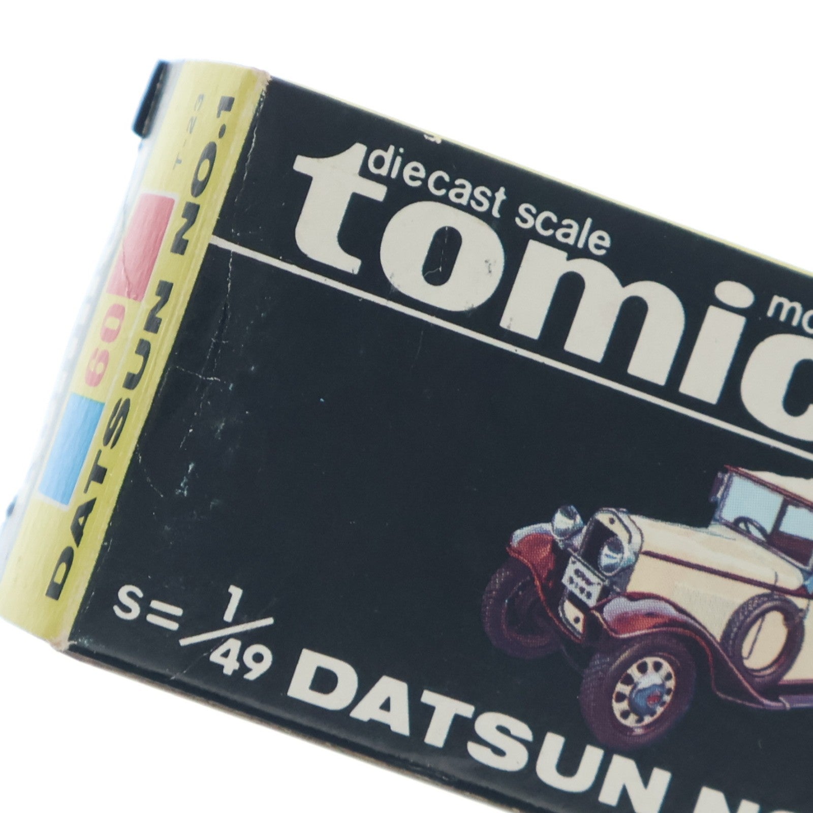 【中古即納】[MDL] トミカ No.60 1/49 ダットサン 第一号車(ブラック×ベージュ×ワインレッド/黒箱/日本製) 完成品 ミニカー トミー(19991231)