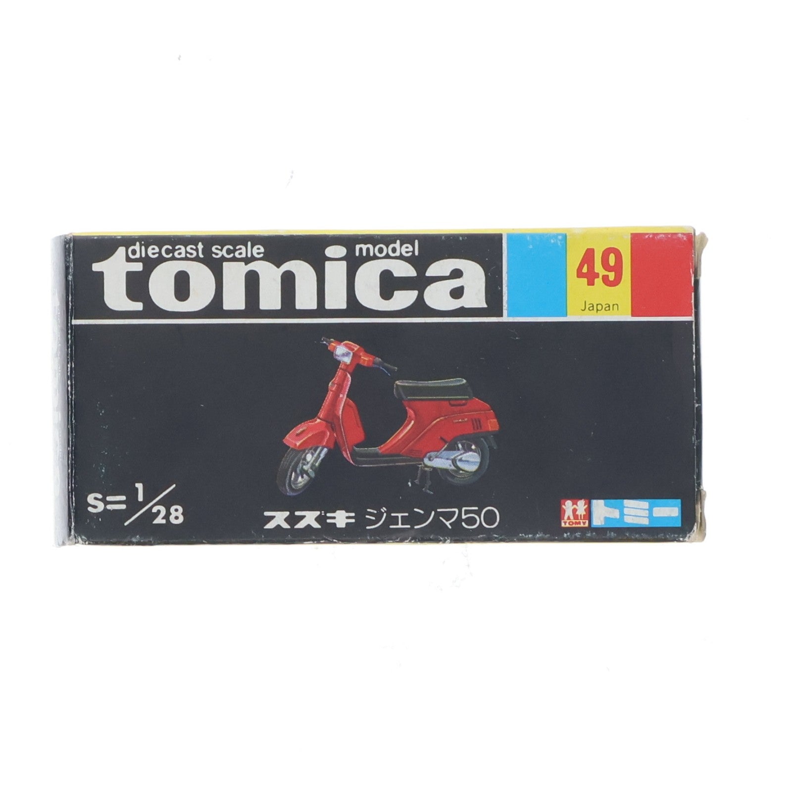 【中古即納】[MDL] トミカ No.49 1/28 スズキ ジェンマ50(レッド/黒箱/日本製) 完成品 ミニカー トミー(19991231)