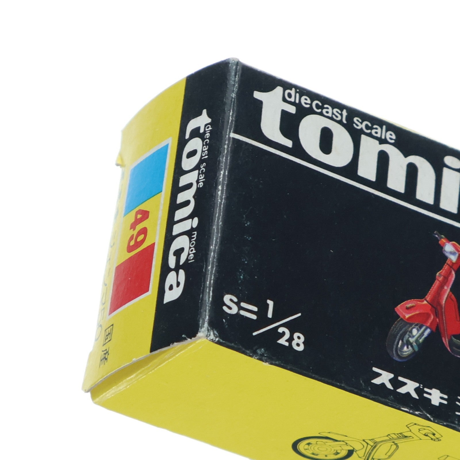 【中古即納】[MDL] トミカ No.49 1/28 スズキ ジェンマ50(レッド/黒箱/日本製) 完成品 ミニカー トミー(19991231)