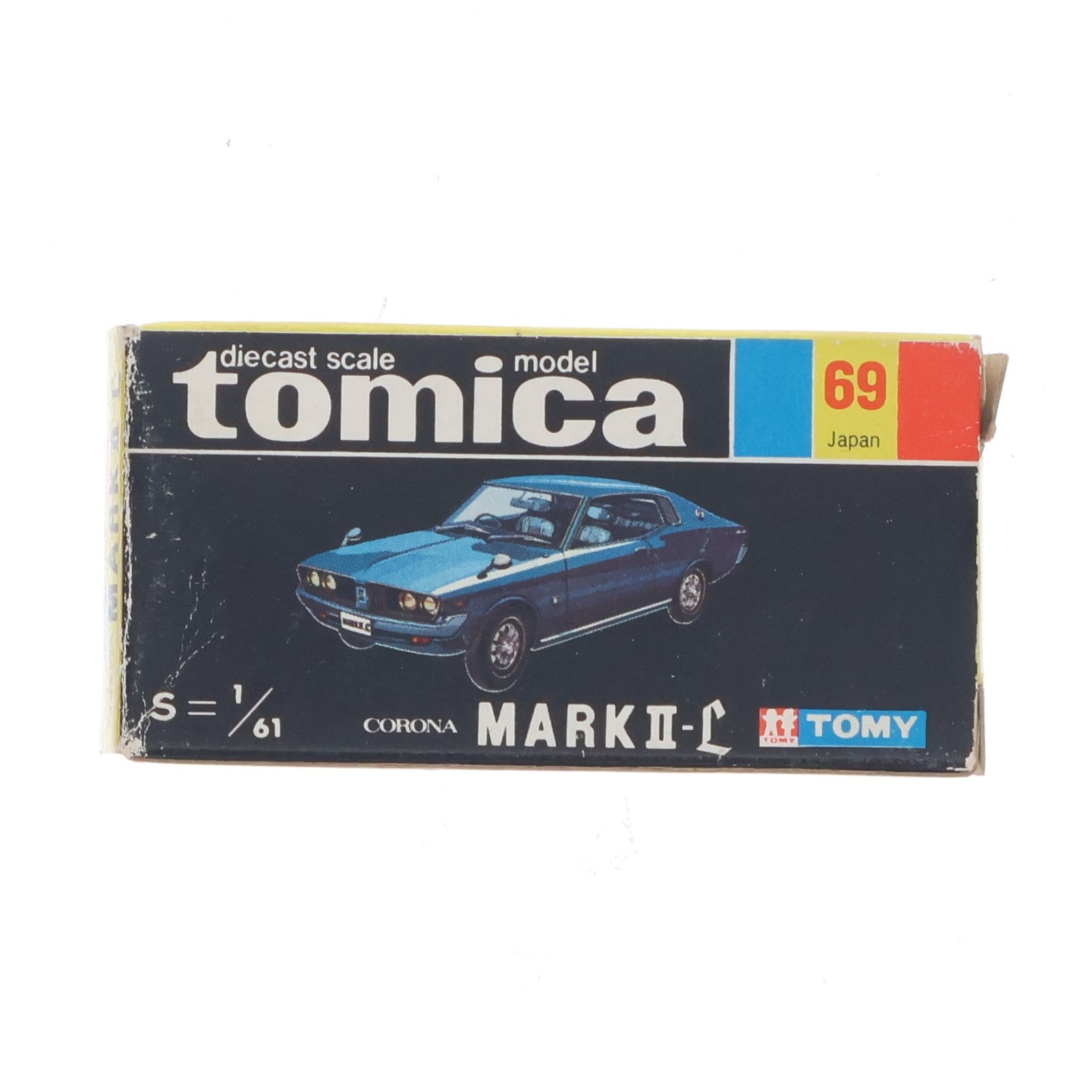 【中古即納】[MDL] トミカ No.69 1/61 コロナ マークII-L(ホワイト/黒箱/日本製) 完成品 ミニカー トミー(19991231)
