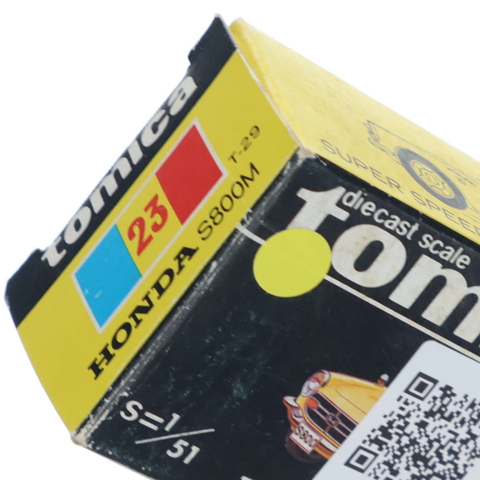 【中古即納】[MDL] トミカ No.23 1/51 ホンダ S800M(アイボリー×ブラック/黒箱) 完成品 ミニカー トミー(19991231)