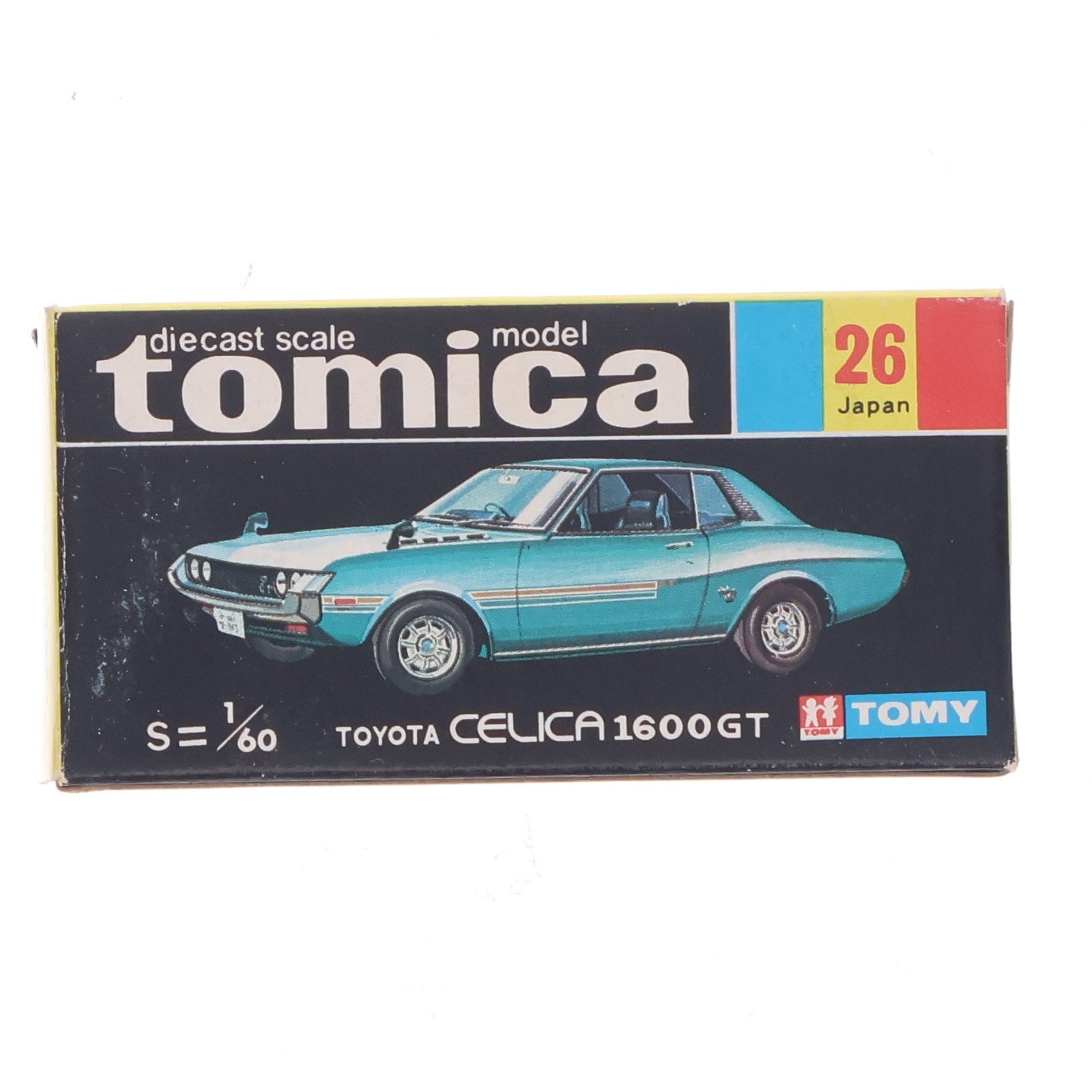 【中古即納】[MDL] トミカ No.26 1/60 トヨタ セリカ 1600GT(ライトグリーン/黒箱/日本製) 完成品 ミニカー トミー(19991231)
