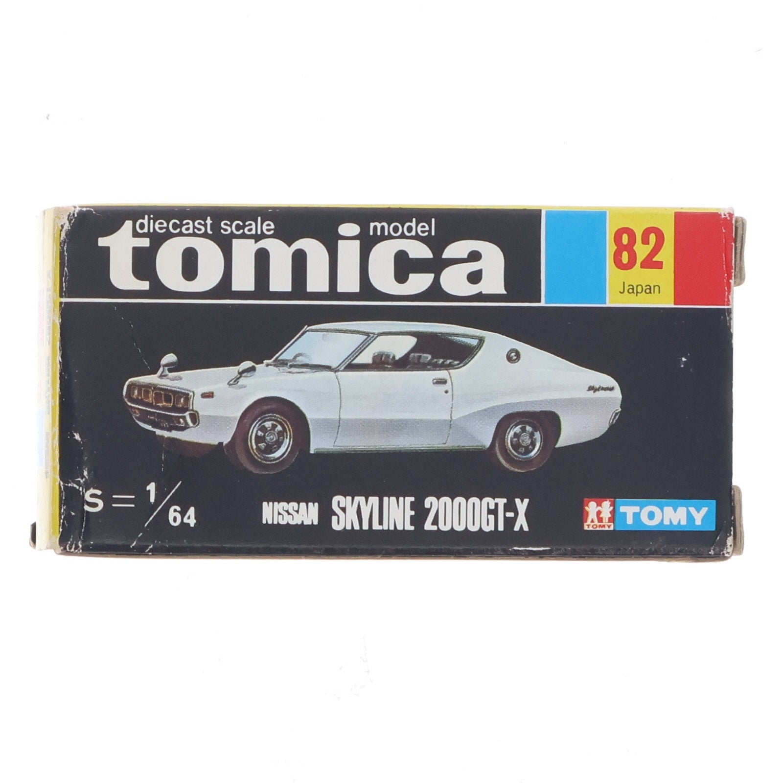 【中古即納】[MDL] トミカ No.82 1/64 ニッサン スカイライン 2000GT-X(メタリックグリーン/黒箱/日本製) 完成品 ミニカー トミー(19991231)