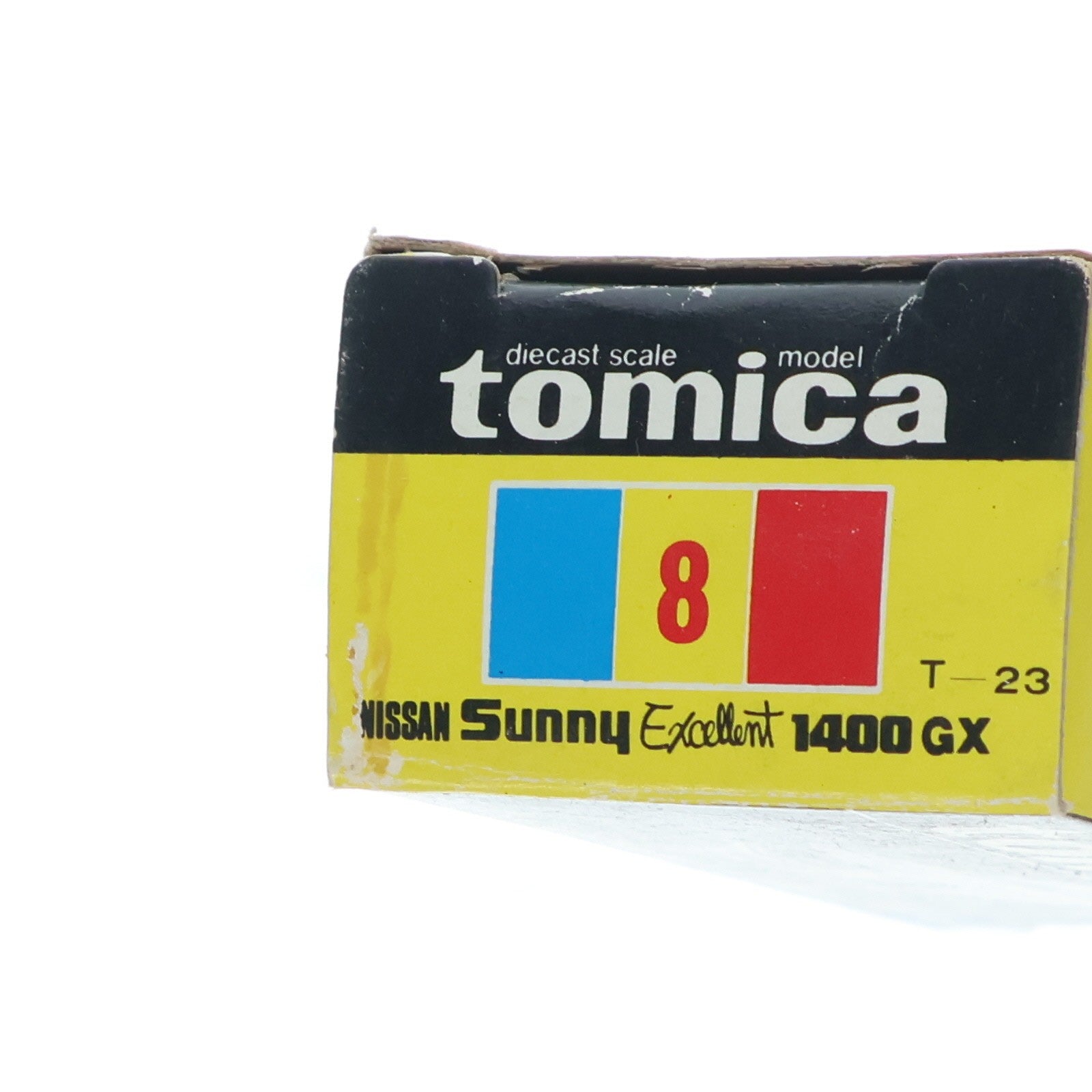 【中古即納】[MDL] トミカ No.8 1/59 ニッサン サニー エクセレント 1400 GX(ブルー/黒箱/日本製) 完成品 ミニカー トミー(19991231)