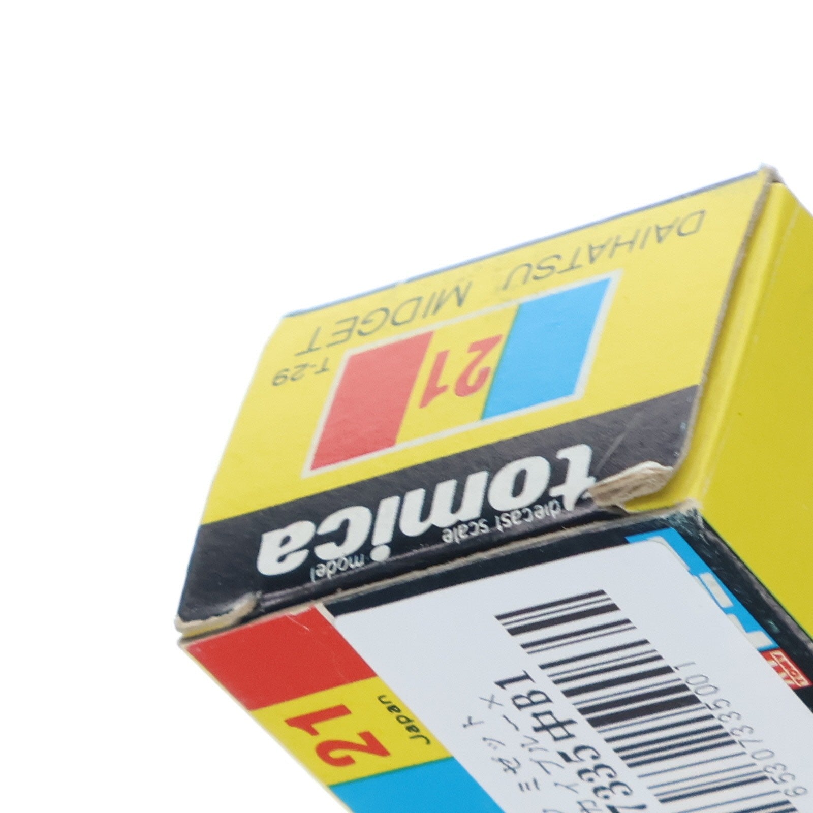 【中古即納】[MDL] トミカ No.21 1/50 ダイハツ ミゼット 静岡銘茶(スカイブルー×クリーム/黒箱/日本製) 完成品 ミニカー トミー(19991231)