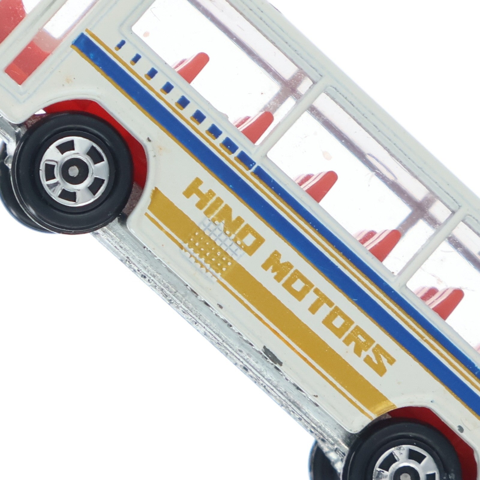【中古即納】[MDL] トミカ No.41 1/116 日野 レインボー スケルトンバス HINO MOTORS(ホワイト×ブルー×ゴールド/黒箱) 完成品 ミニカー トミー(19991231)