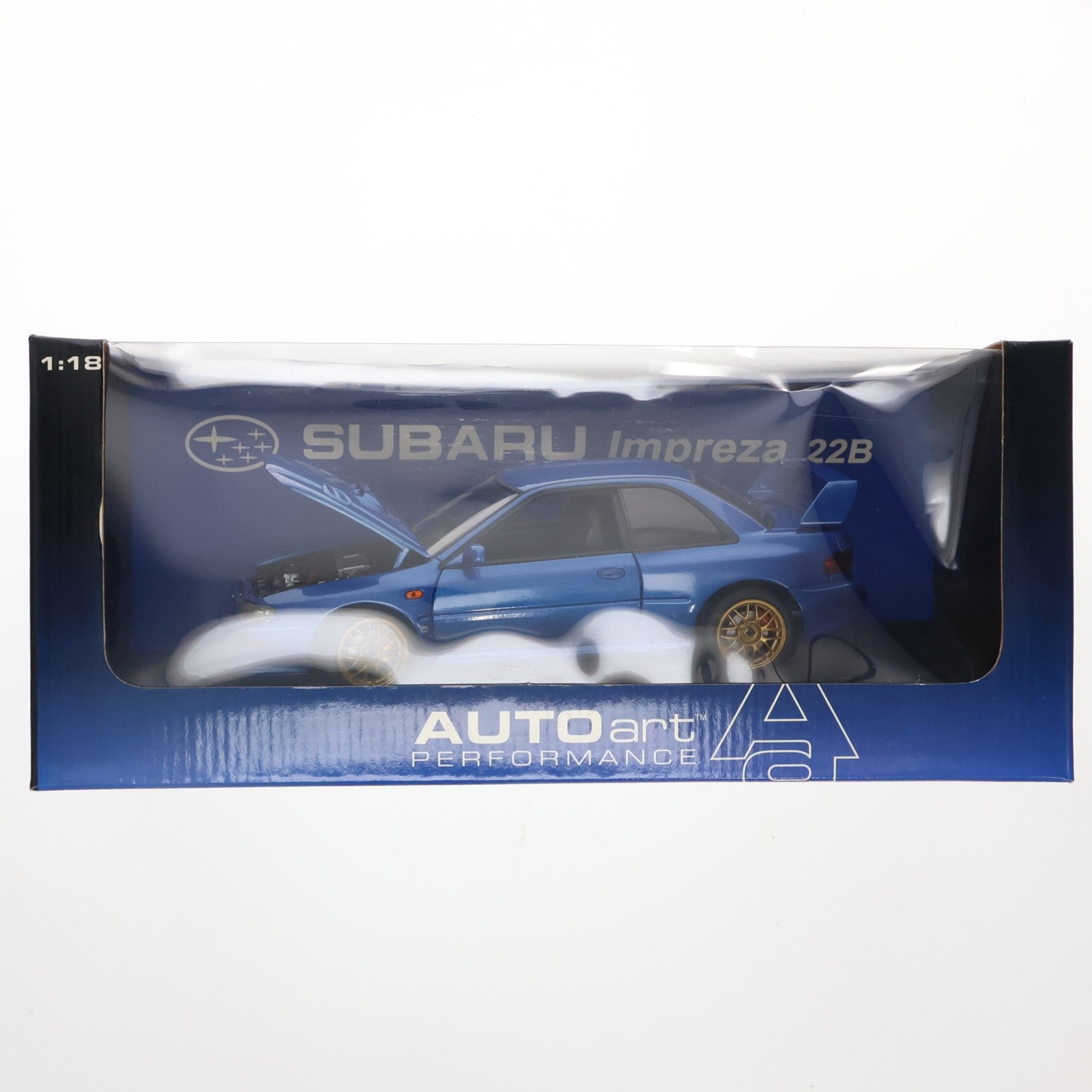 【中古即納】[MDL] PERFORMANCE 1/18 SUBARU IMPREZA(スバル インプレッサ) 22B(ブルー) 完成品 ミニカー(78601) AUTOart(オートアート)(20011231)