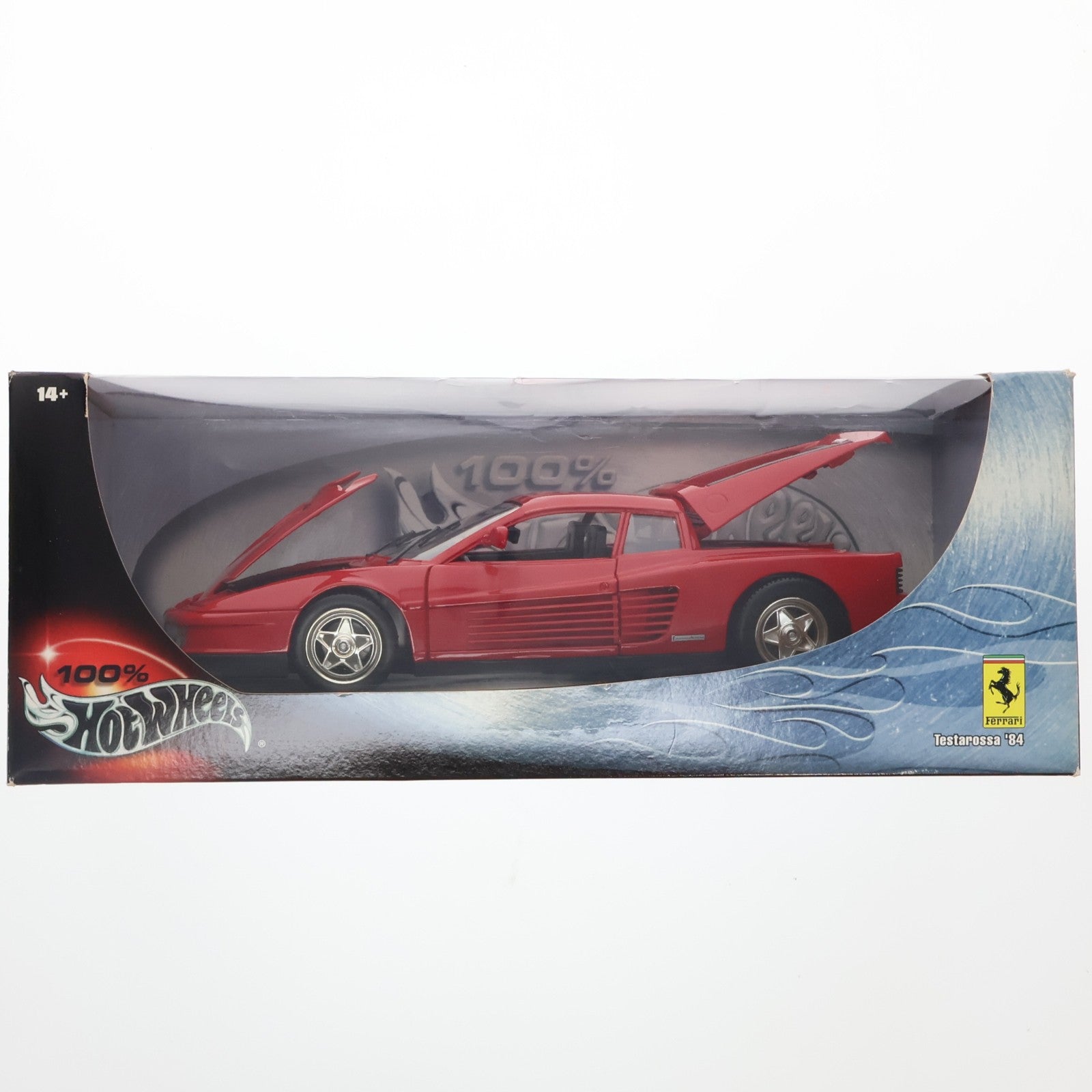 【中古即納】[MDL] 100% Hot Wheels(ホットウィール) 1/18 Ferrari testarossa(フェラーリ・テスタロッサ) 1984 (レッド) 完成品 ミニカー(23918) マテル(20001231)