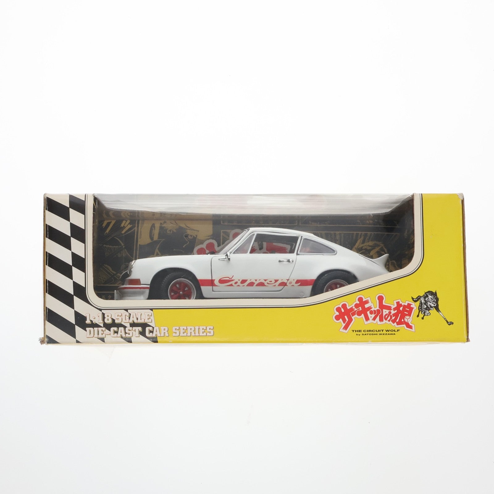 【中古即納】[MDL] 1/18 ポルシェ911 カレラRS'73(ホワイト) サーキットの狼 完成品 ミニカー(08231W) 京商(19981231)