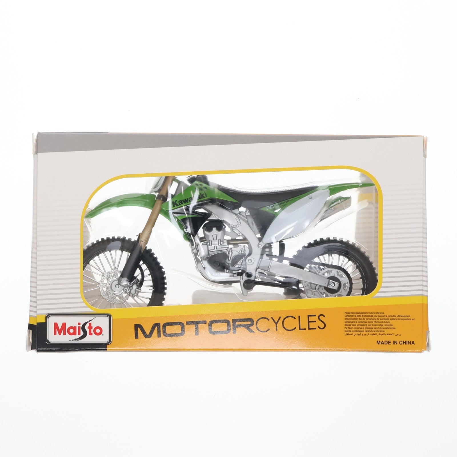 【中古即納】[MDL] 1/12 Kawasaki KX450F(グリーン×ホワイト) 完成品 ミニカー(31101) Maisto(マイスト)(19991231)