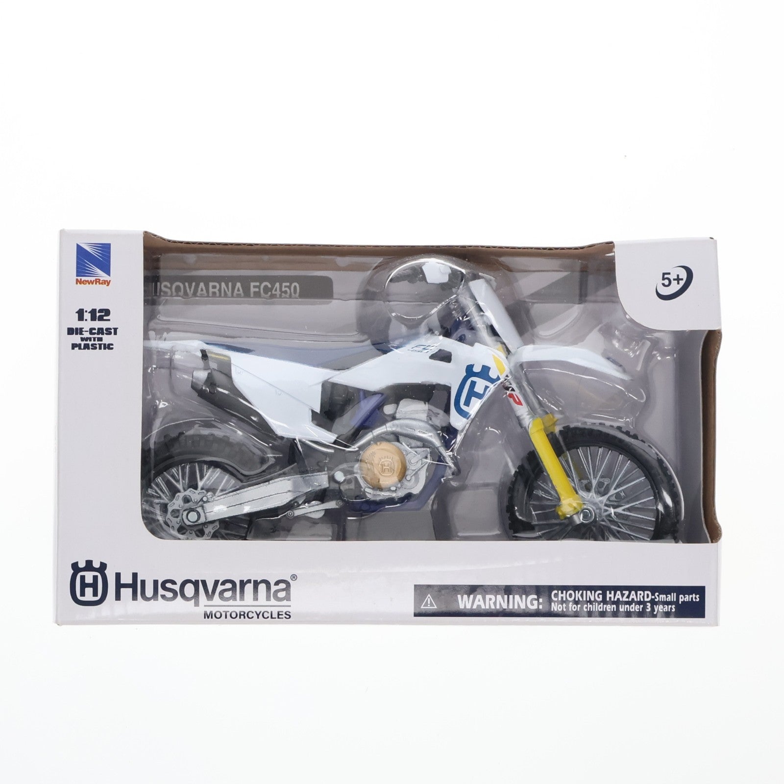 【中古即納】[MDL] 1/12 HUSQVARNA(ハスクバーナ) FC450 2019(ホワイト) 完成品 ミニカー(58153) New Ray(ニューレイ)(19991231)