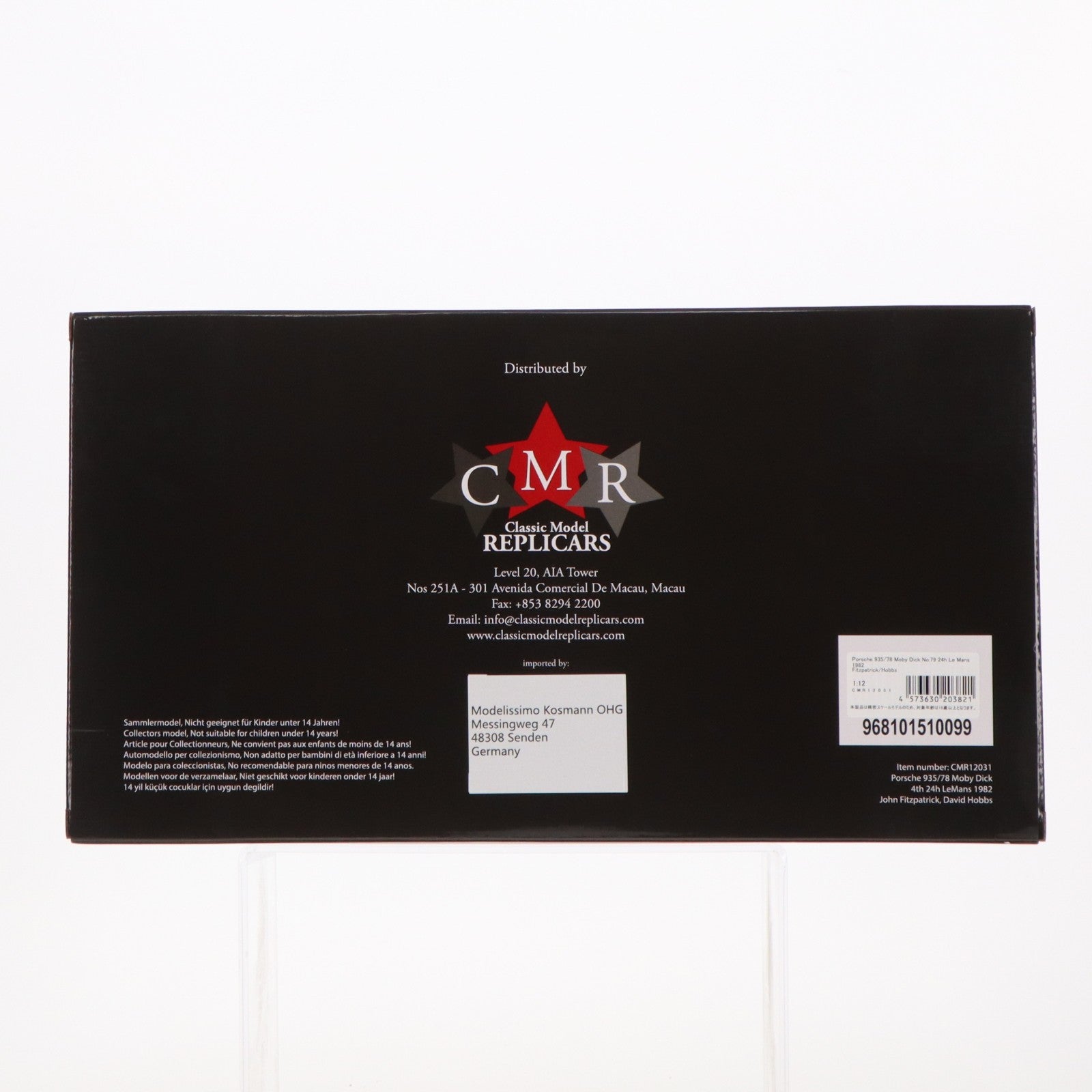 【中古即納】[MDL] 1/12 Porsche(ポルシェ) 935/78 Moby Dick No.79 24h Le Mans 1982 Fitzpatrick/Hobbs 完成品 ミニカー(CMR12031) CMR(20260228)