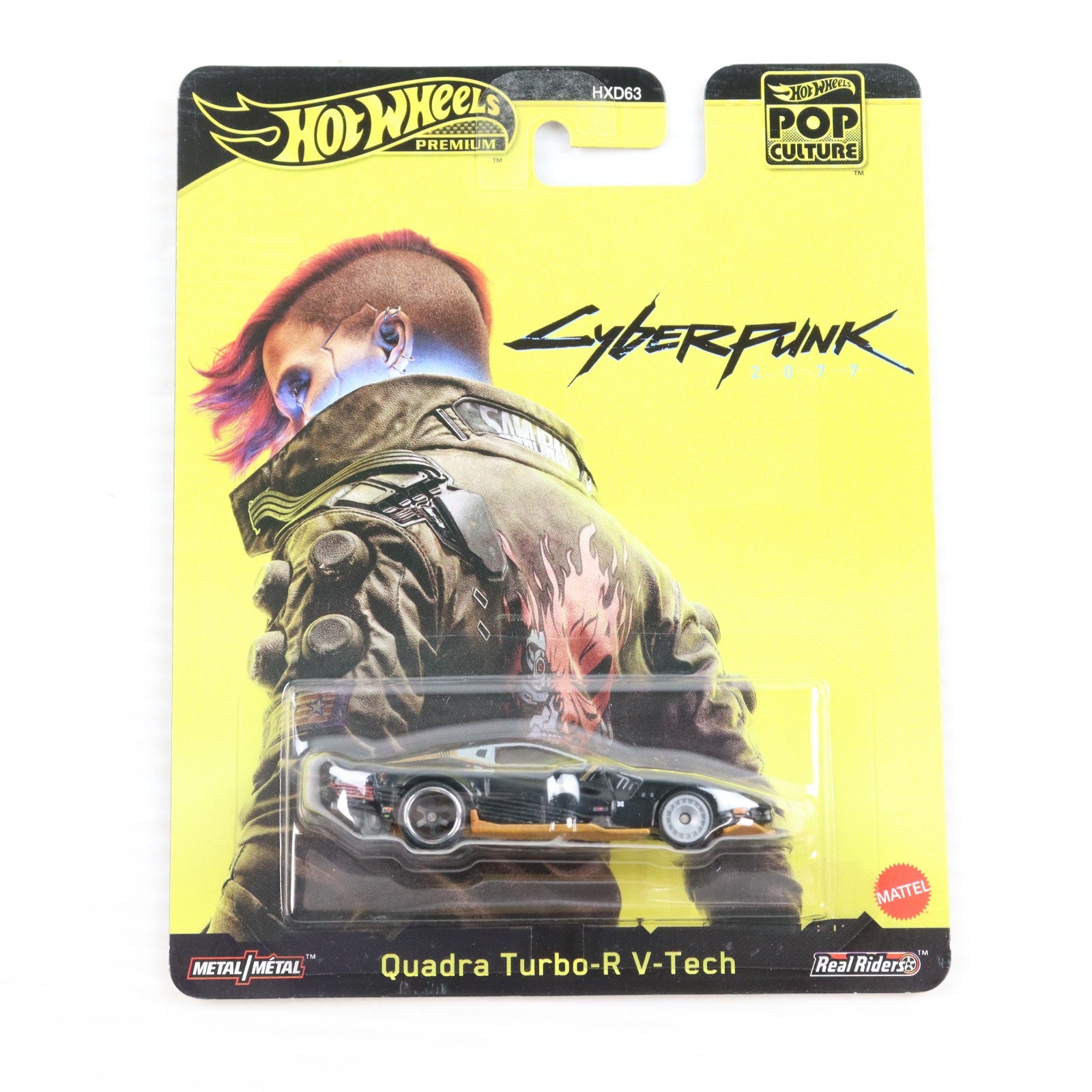 【中古即納】[MDL] Hot Wheels PREMIUM POP CULTURE(ホットウィール プレミアム ポップカルチャー) 1/64 クアドラ ターボ-R V-テック サイバーパンク2077 完成品 ミニカー(JBL57-9866) マテル(20251129)