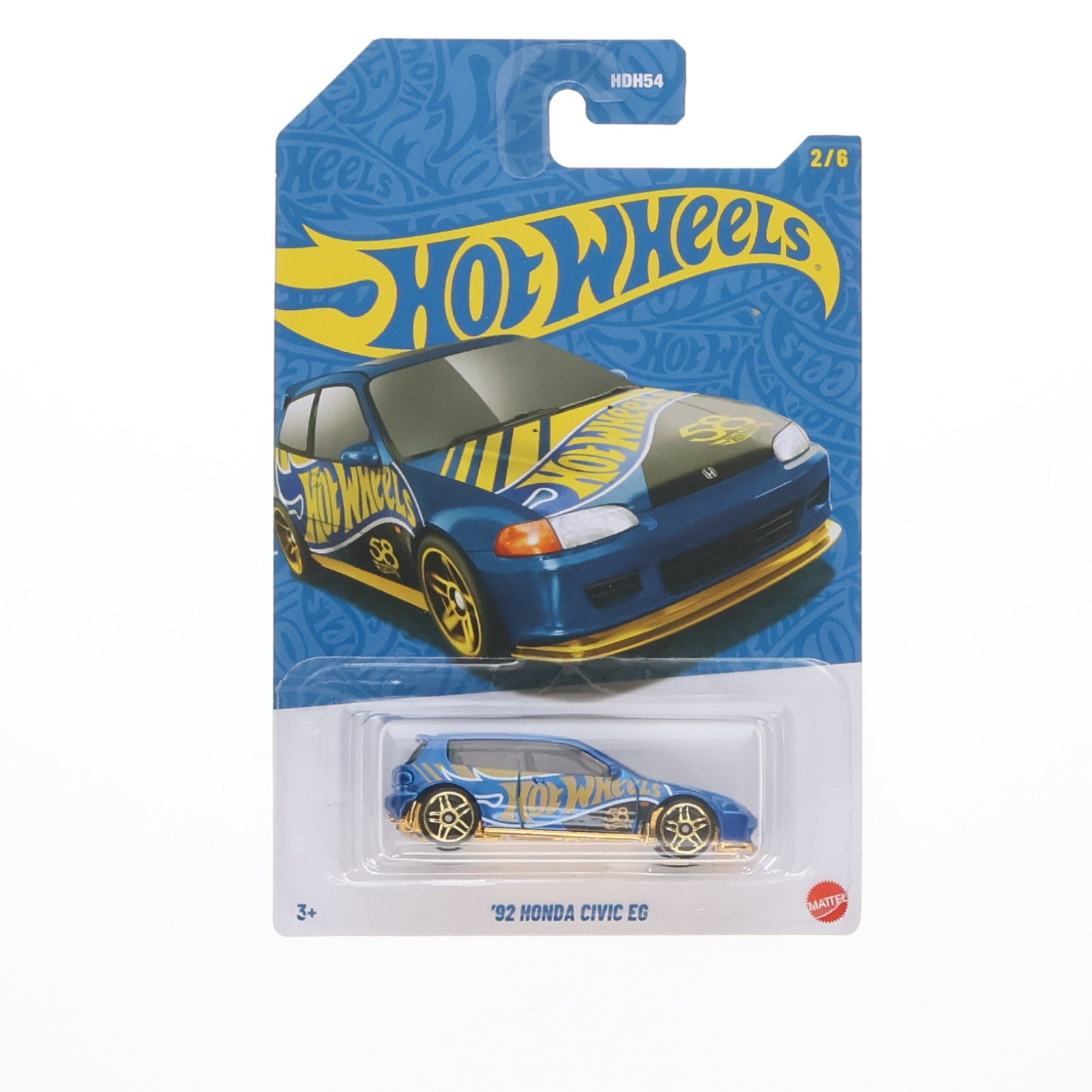 【中古即納】[MDL] Hot Wheels(ホットウィール) ベーシックカー 1/64 '92 HONDA CIVIC(シビック) EG 完成品 ミニカー マテル(20251031)