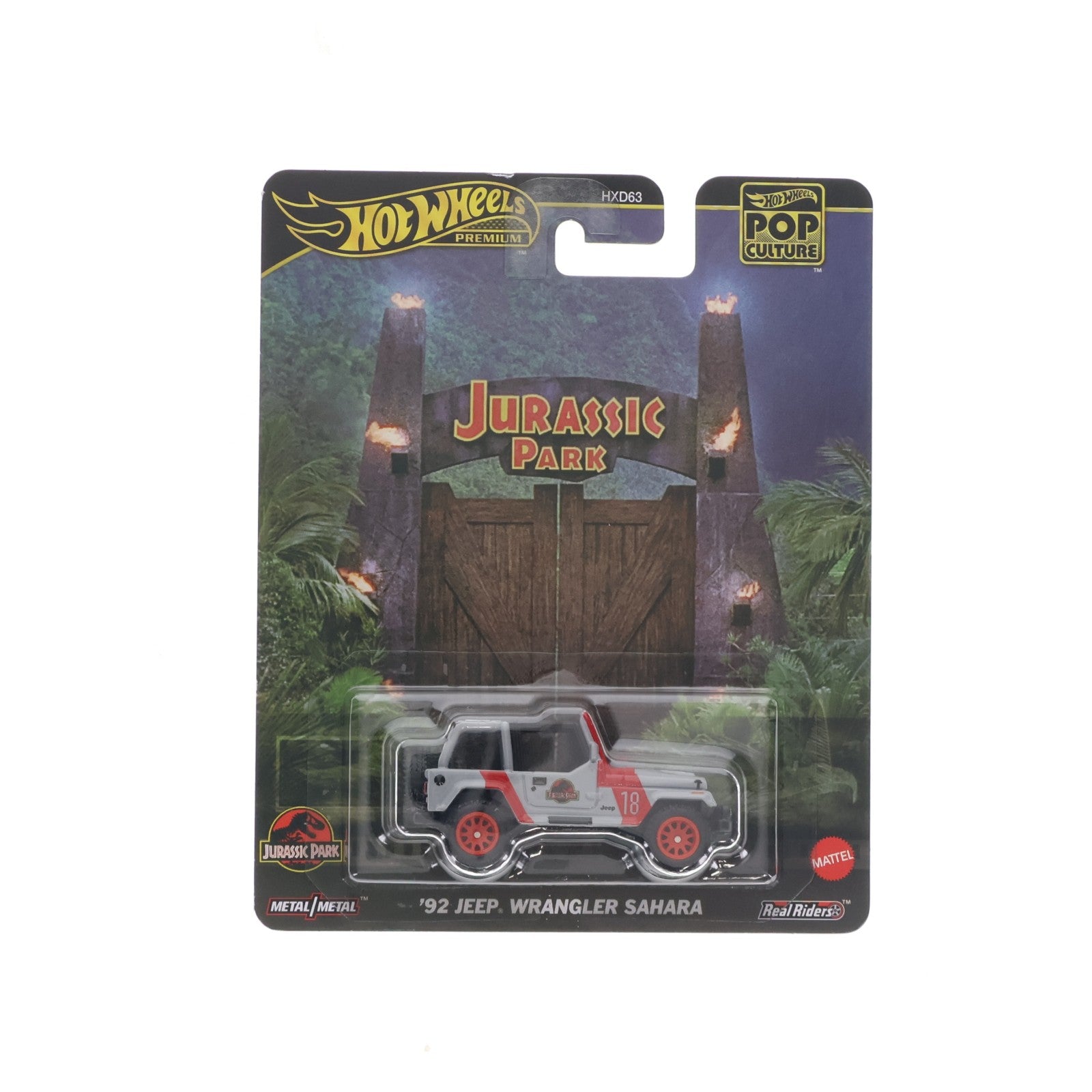 【中古即納】[MDL] Hot Wheels(ホットウィール) ポップカルチャー 1/64 '92 ジープ ラングラー サハラ 完成品 ミニカー(JBL59) マテル(20250621)