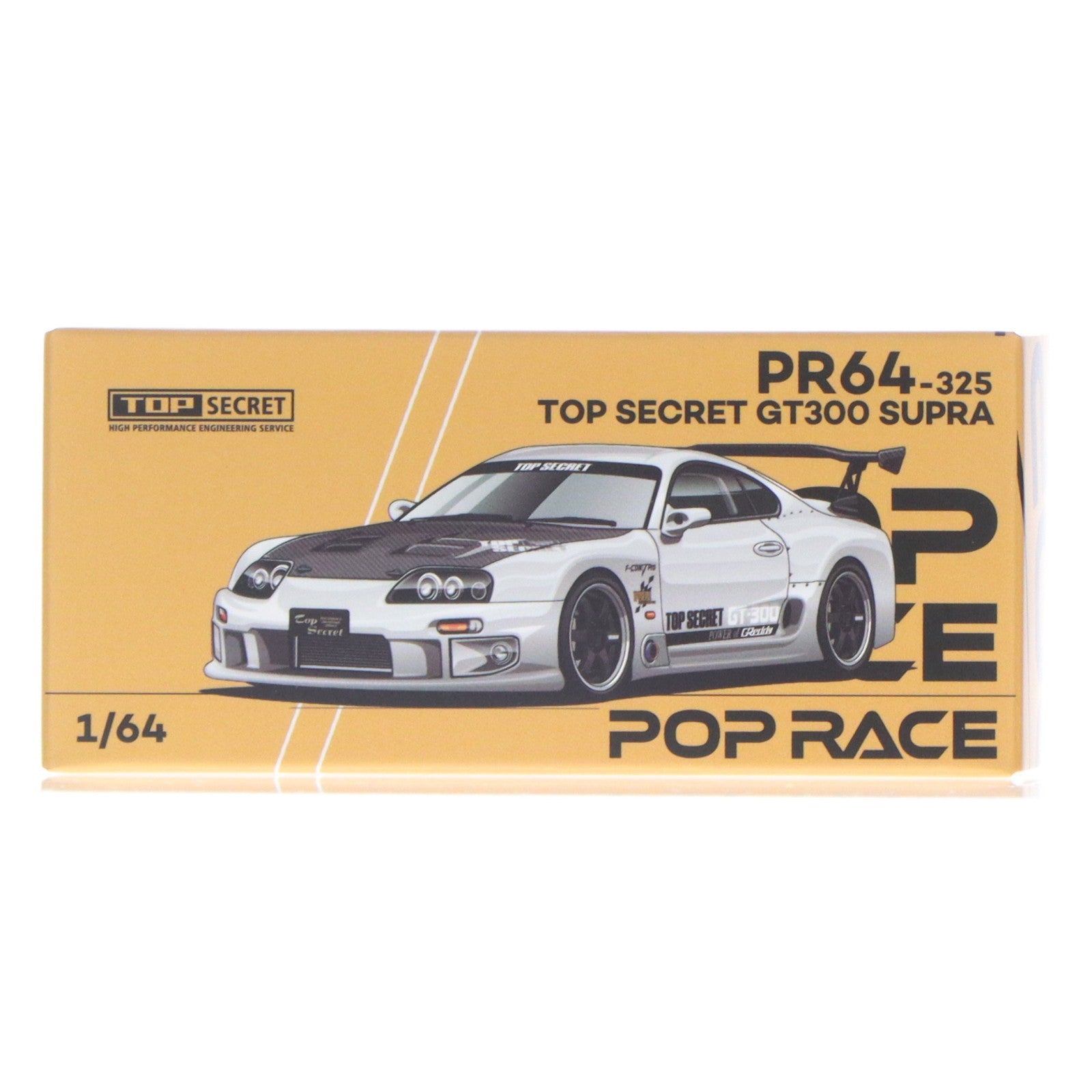 【中古即納】[MDL] 1/64 TOP SECRET GT300 SUPRA(スープラ)(シルバークローム) 完成品 ミニカー(PR640325) POP RACE(ポップレース)(20260219)