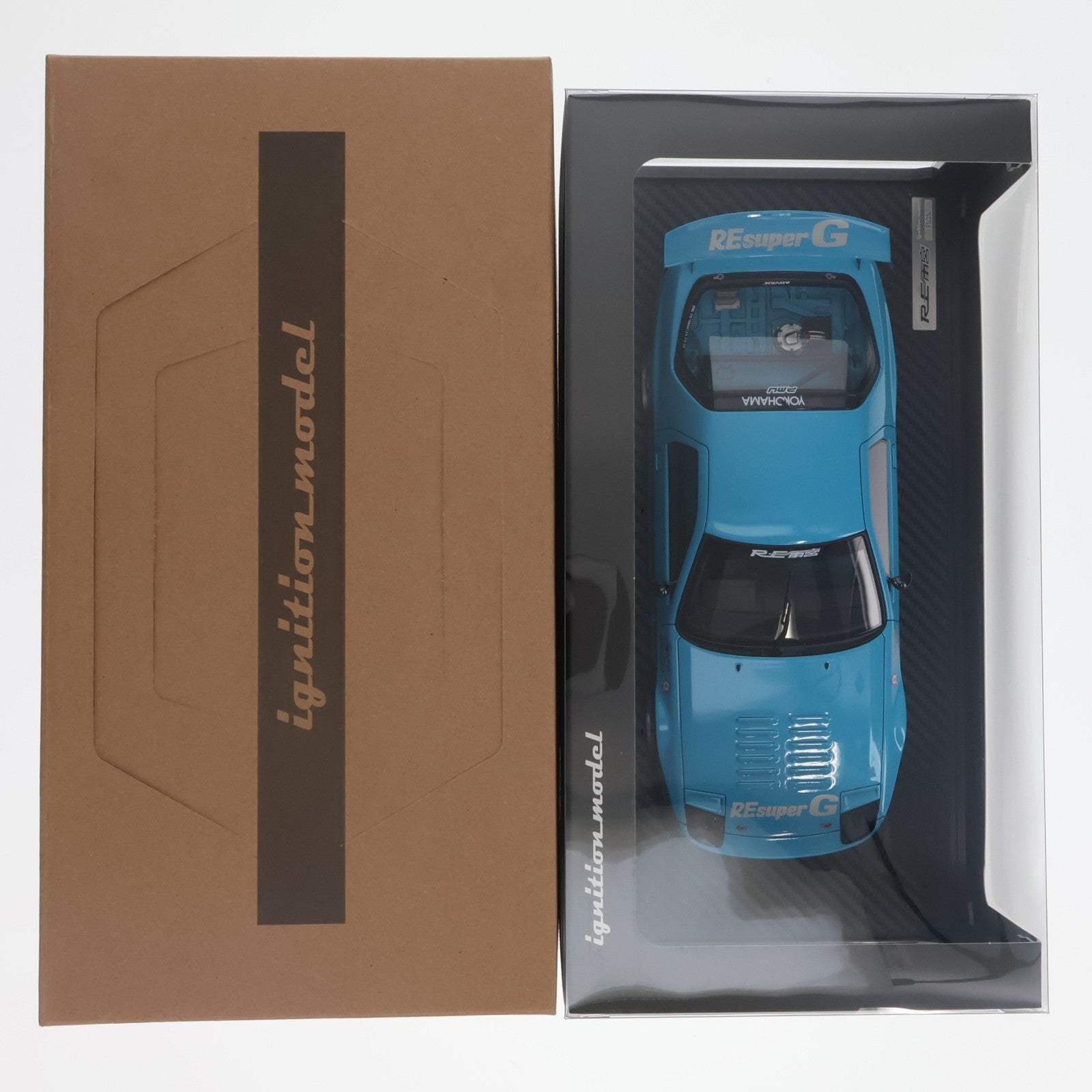 【中古即納】[MDL] 1/18 Mazda RX-7 FC3S RE Amemiya(ライトブルー) 完成品 ミニカー(IG1519) ignition model(イグニッションモデル)(20190831)