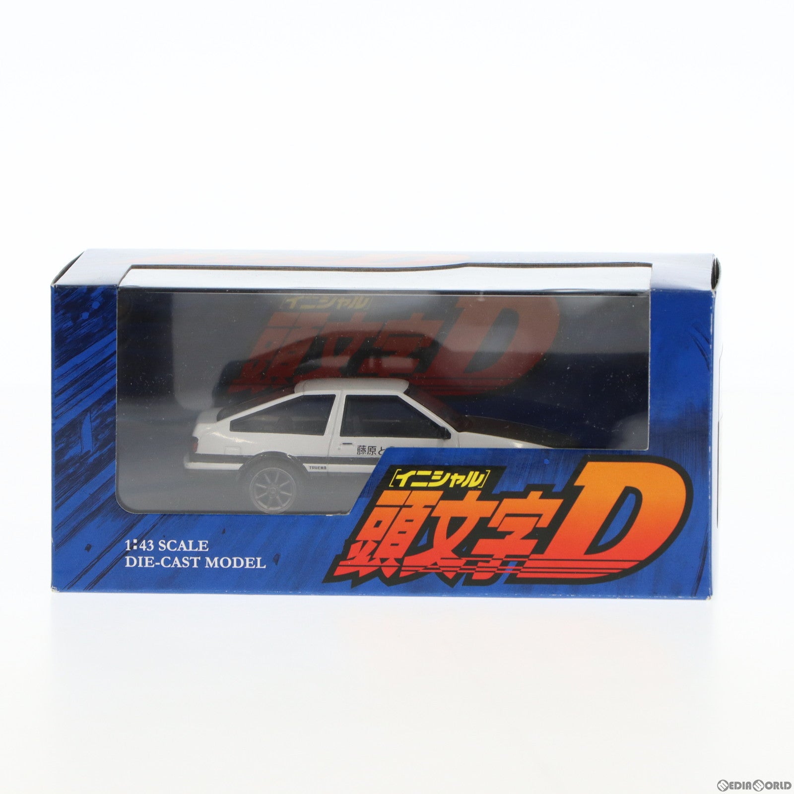 【中古即納】[MDL] 1/43 スプリンタートレノ AE86 カーボンボンネット 藤原拓海仕様(ブラック×ホワイト) 頭文字D 完成品 ミニカー(15195) フジミ模型(FUJIMI)(20070420)