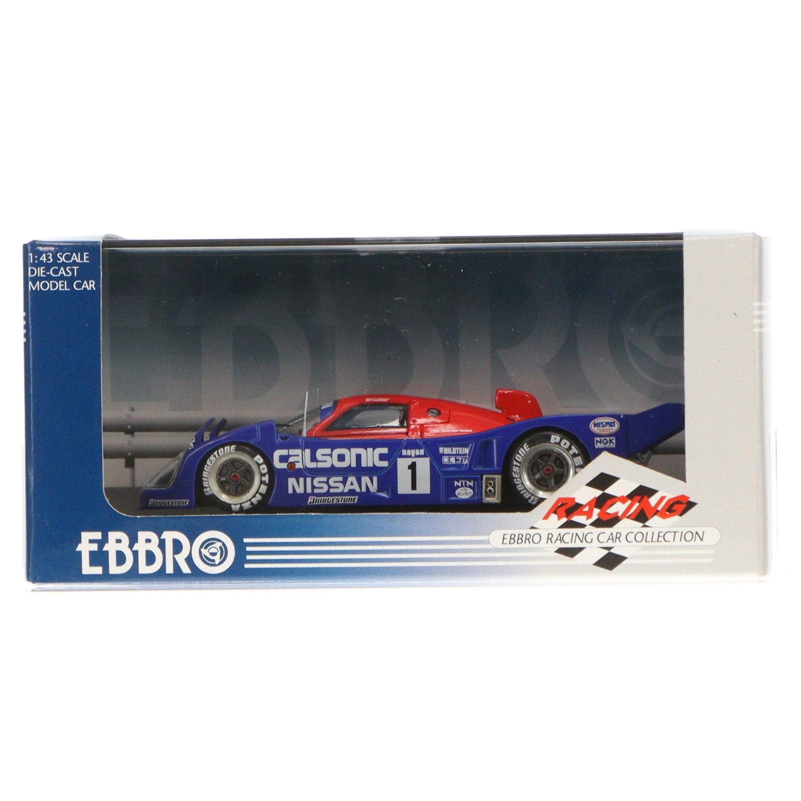 【中古即納】[MDL] RACING CAR COLLECTION 1/43 NISSAN CALSONIC(カルソニック) R92 CP BRIDGESTONE #1(ホワイト×ブルー×レッド) 完成品 ミニカー(43530) EBBRO(エブロ)(20040720)