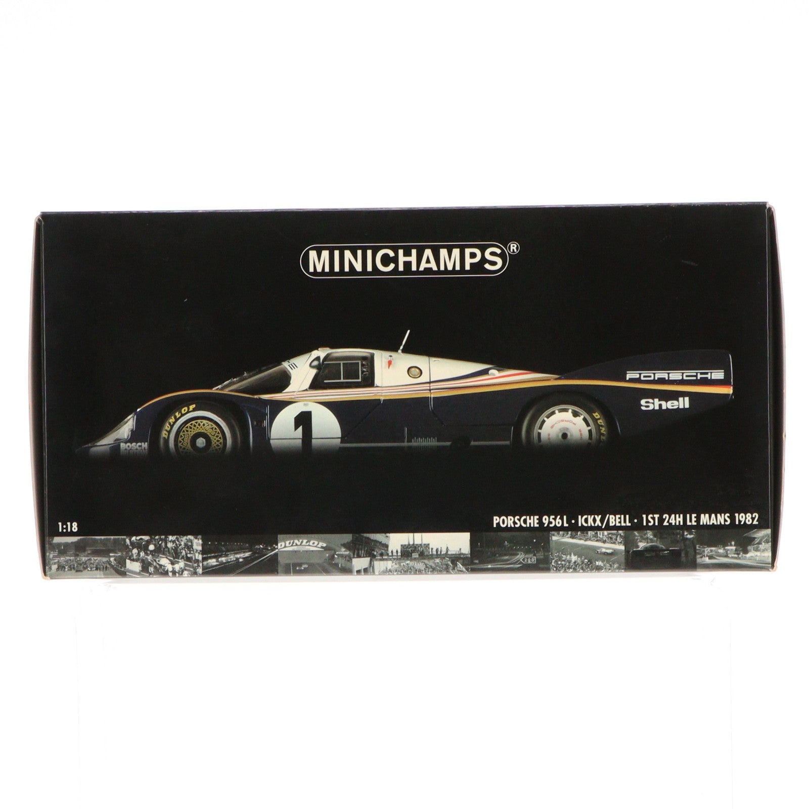 【中古即納】[MDL] 1/18 Porsche(ポルシェ) 956L 24h Le Mans 1982 Winners Shell #1(ホワイト×ネイビー) 完成品 ミニカー(180826901) MINICHAMPS(ミニチャンプス)(20070131)