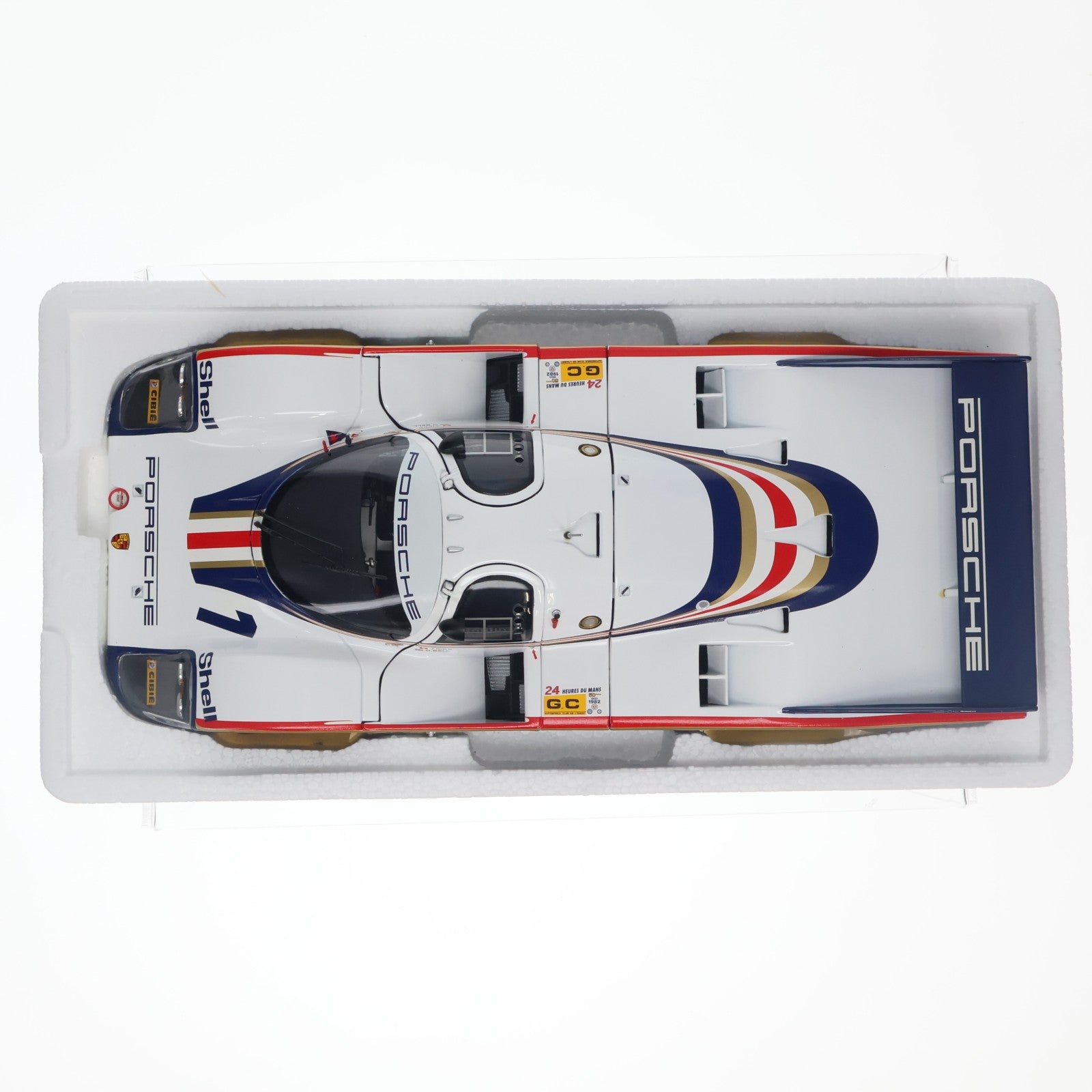 【中古即納】[MDL] 1/18 Porsche(ポルシェ) 956L 24h Le Mans 1982 Winners Shell #1(ホワイト×ネイビー) 完成品 ミニカー(180826901) MINICHAMPS(ミニチャンプス)(20070131)