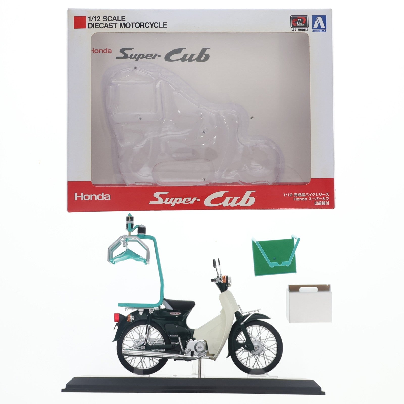 【中古即納】[MDL] 1/12 完成品バイクシリーズ Honda(ホンダ) スーパーカブ50 出前機付 ミニカー(105672) スカイネット(アオシマ)(20190831)