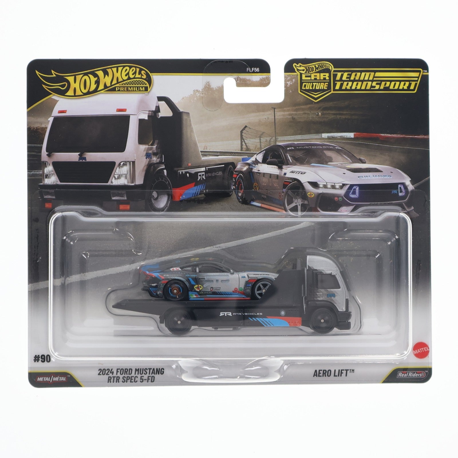 【中古即納】[MDL] Hot Wheels(ホットウィール) チームトランスポート 1/64 2024 フォード マスタング RTR スペック 5-FD / エアロリフト 完成品 ミニカー(JHX92) マテル(20260425)