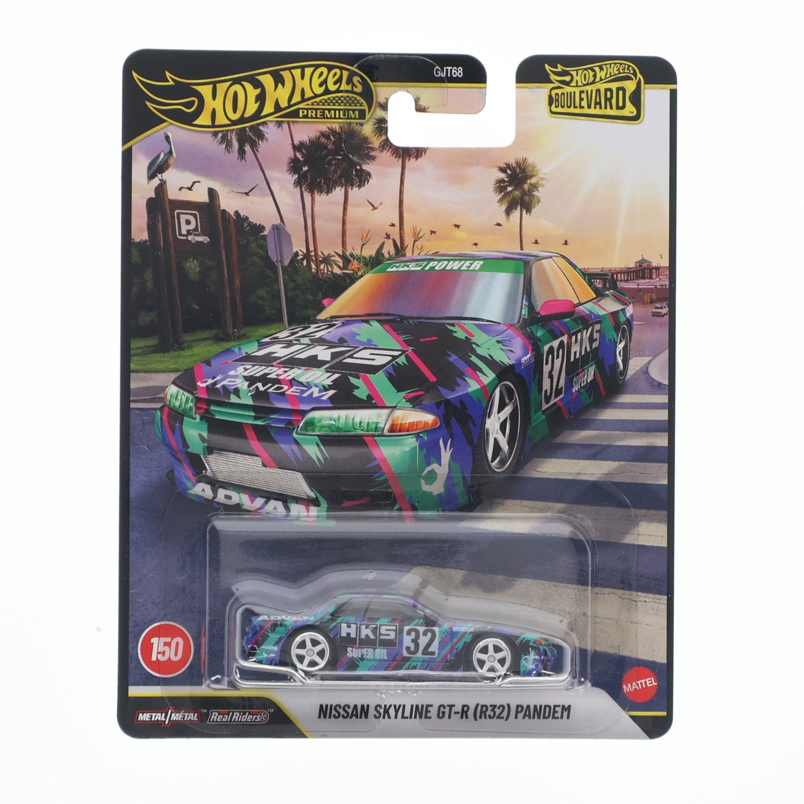 【中古即納】[MDL] Hot Wheels(ホットウィール) ブールバード 1/64 日産 スカイライン GT-R(R32)パンデム 完成品 ミニカー(JHW41-9866) マテル(20260425)
