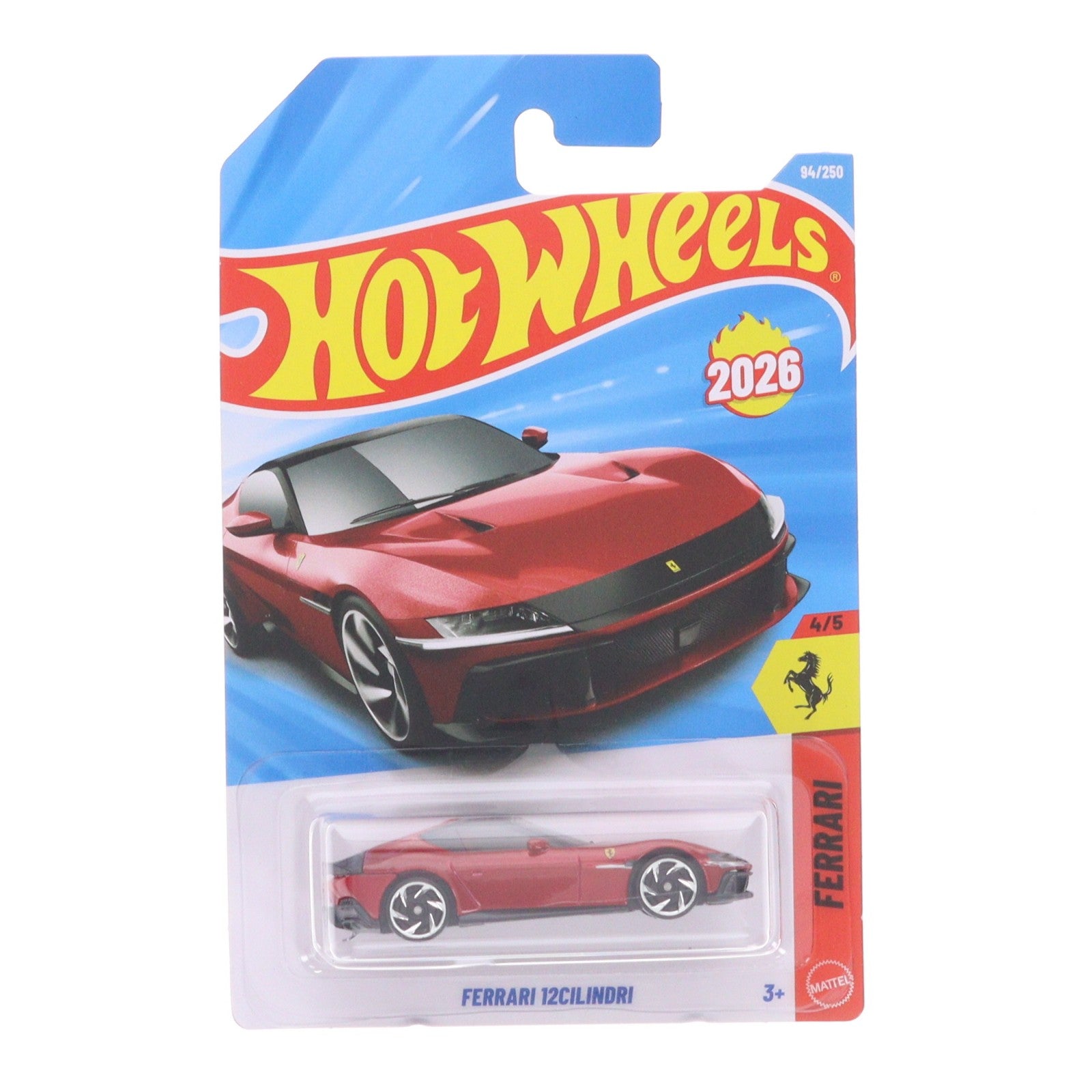 【中古即納】[MDL] (単品) Hot Wheels(ホットウィール) FERRARI 1/64 FERRARI 12CILINDRI(フェラーリ 12チリンドリ)(レッド) 完成品 ミニカー(JJH41) マテル(20260502)