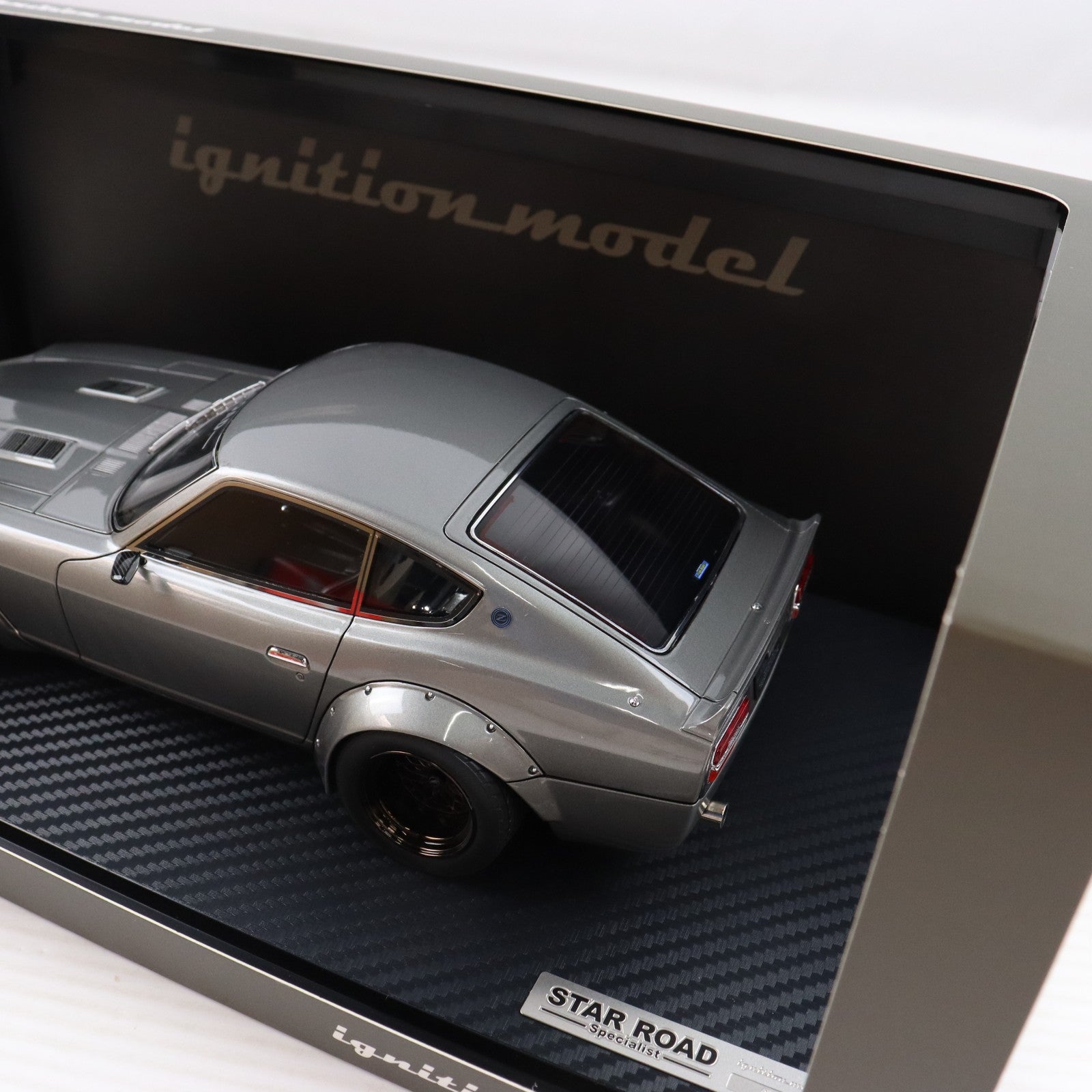 【中古即納】[MDL] 1/18 Nissan Fairlady Z(フェアレディZ)(S30) STAR ROAD(ガンメタリック) 完成品 ミニカー(IG3112) ignition model(イグニッションモデル)(20240823)