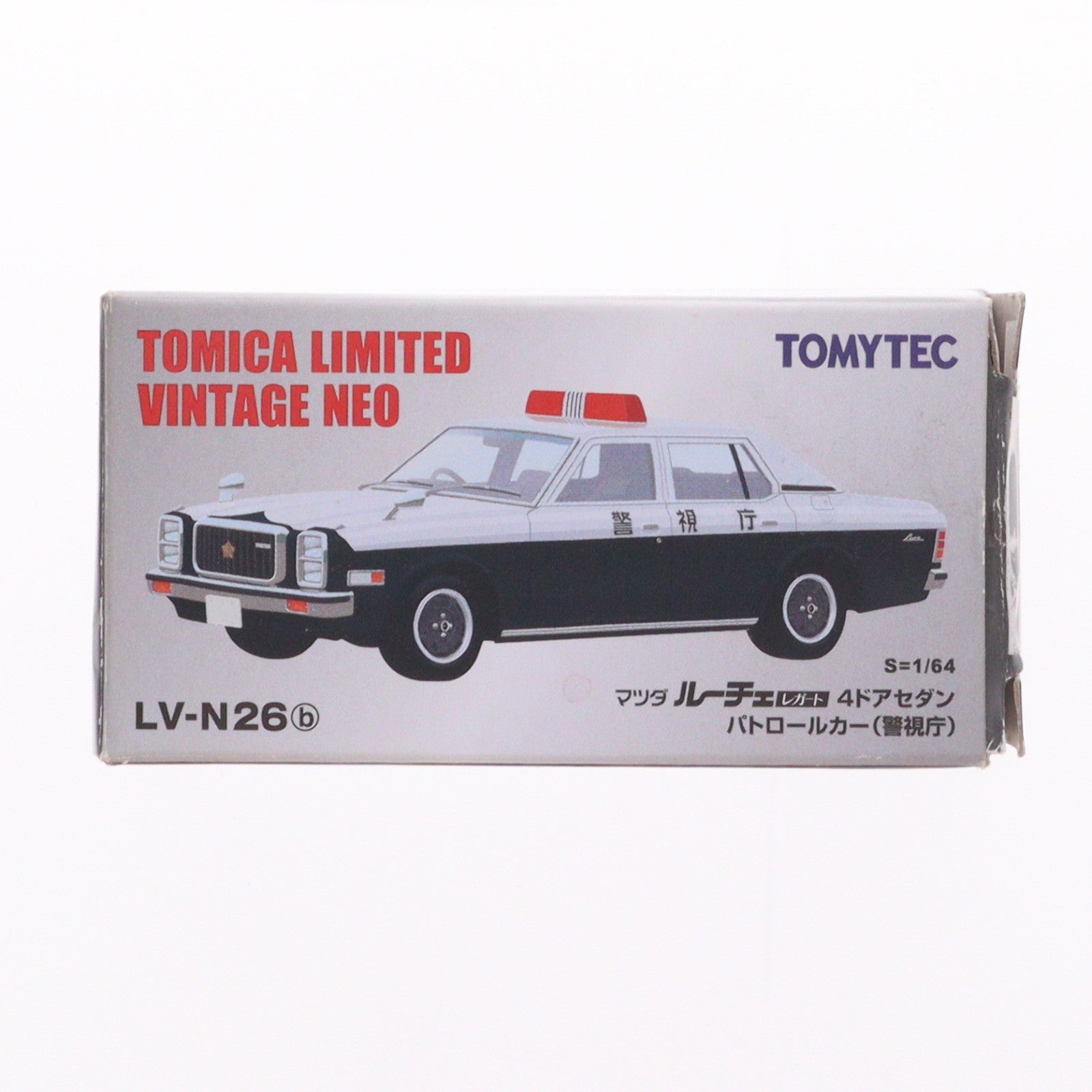 【中古即納】[MDL] トミカリミテッドヴィンテージ NEO 1/64 LV-N26b マツダ ルーチェ レガート 4ドアセダン パトロールカー 警視庁(ホワイト×ブラック) 完成品 ミニカー(320227) TOMYTEC(トミーテック)(20220709)