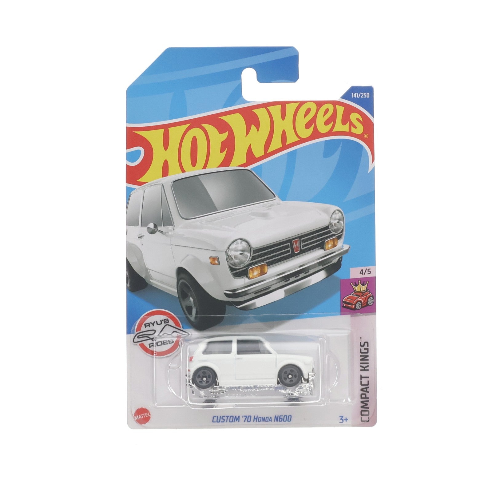 【中古即納】[MDL] Hot Wheels(ホットウィール) COMPACT KINGS 1/64 カスタム '70 ホンダ N600 完成品 ミニカー(HHF16) マテル(20220630)