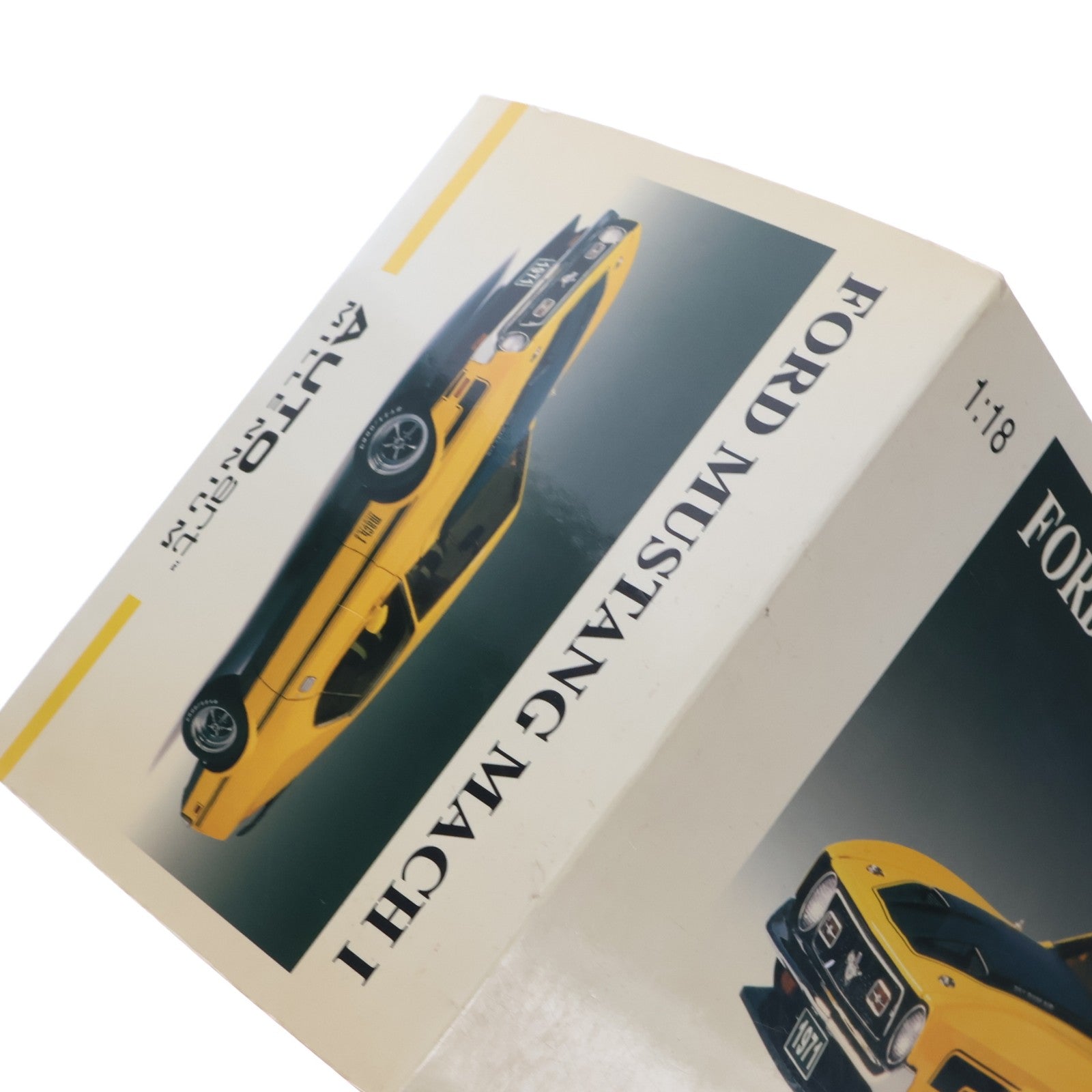 【中古即納】[MDL] MILLENNIUM 1/18 FORD MUSTANG MACH I(フォード マスタング マッハ1) FASTBACK 1971(イエロー) 完成品 ミニカー(72821) AUTOart(オートアート)(20030731)