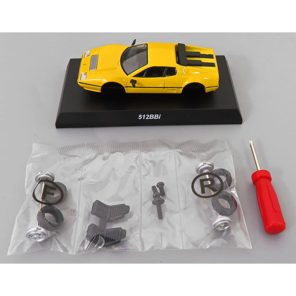【中古即納】[MDL] サークルK・サンクス限定 フェラーリ ミニカーコレクションVI 1/64 フェラーリ 512BBi(イエロー) 組立キット ミニカー 京商(20090512)